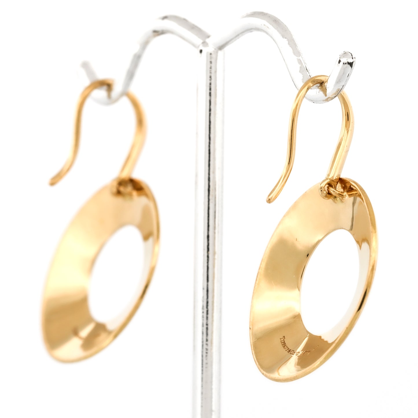Aretes colgantes con gancho Morph de Tiffany & Co. Frank Gehry en oro amarillo de 18 k