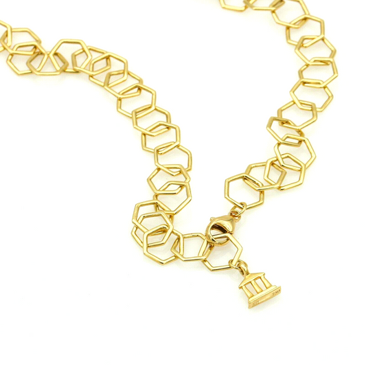 Temple St. Clair Garden Of Earthy Delights Hexagon Link Chain Necklace in 18k Yellow Gold