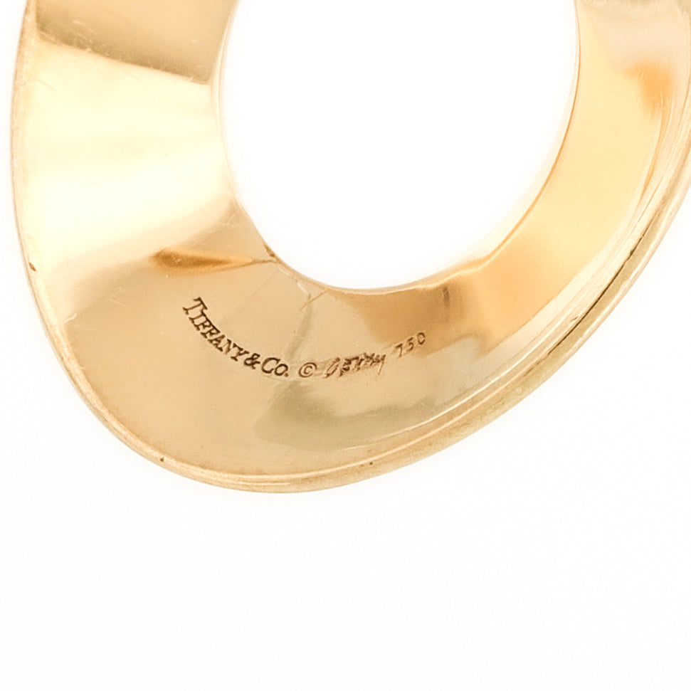 Aretes colgantes con gancho Morph de Tiffany & Co. Frank Gehry en oro amarillo de 18 k