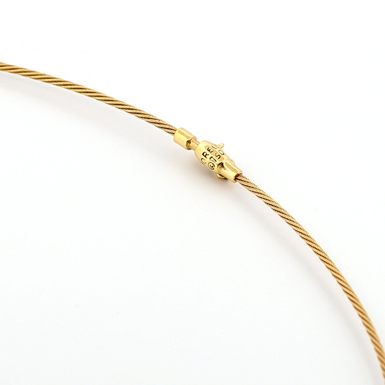 Paul Morelli 18k Yellow Gold Single Unity Necklace With 5 Diamonds