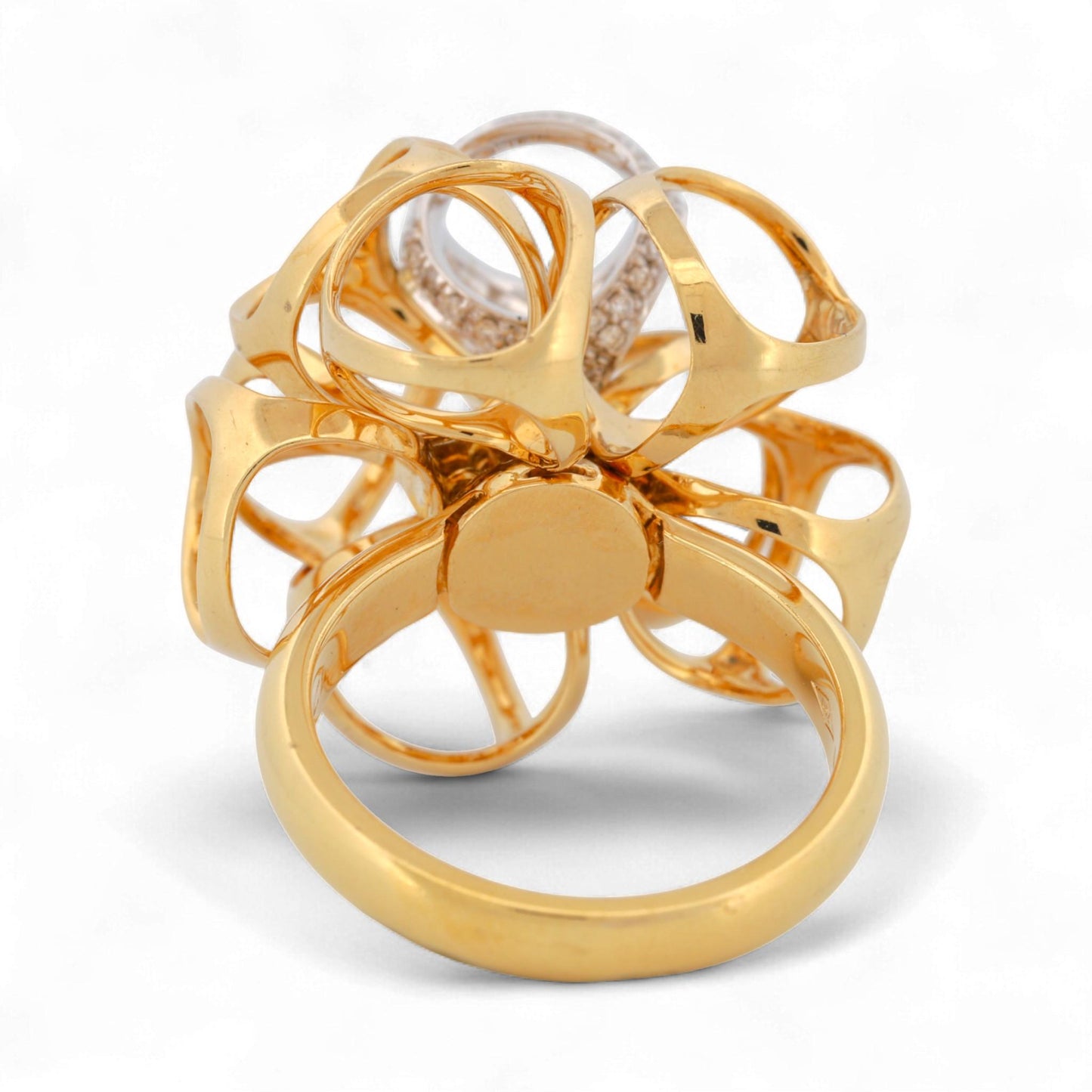 Di Modolo 18K Yellow & White Gold Triadra Diamond Ring Size 6.5