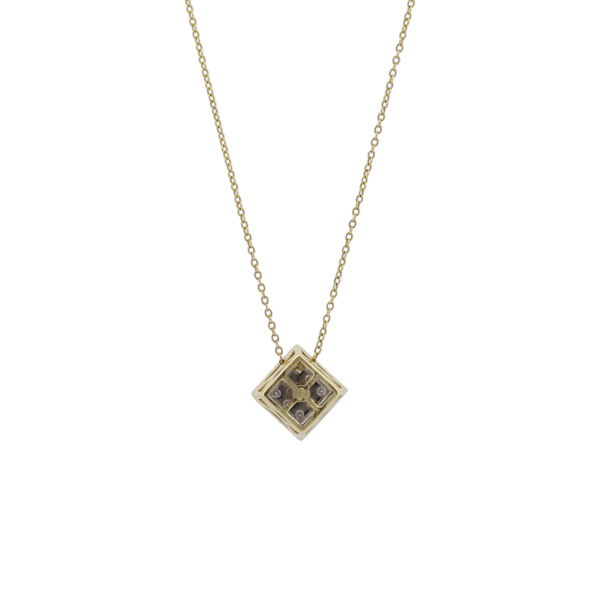 Women's Pave Diamond Pendant Necklace in 14k Yellow Gold