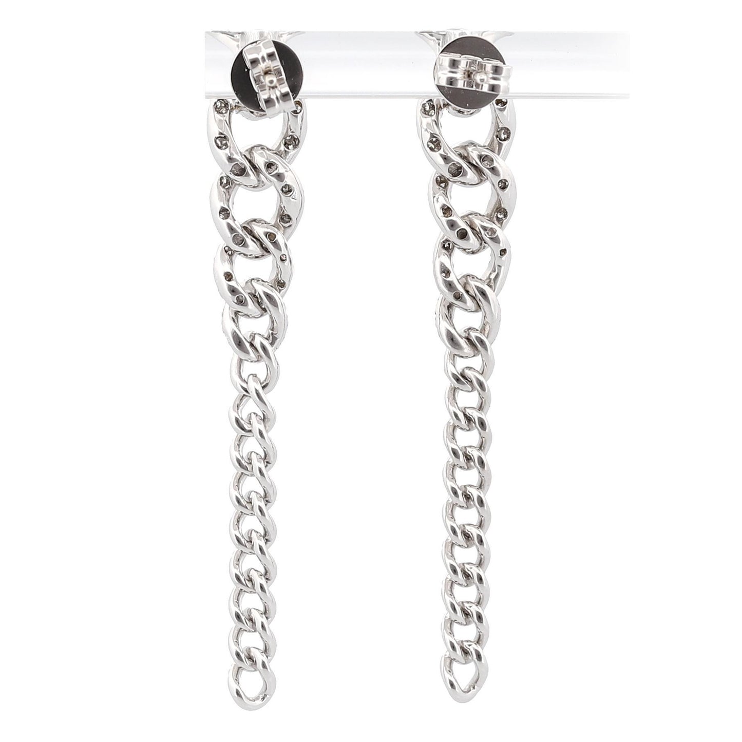 Shay 18K White Gold Curb Link Drop Diamond 2-in-1 Drop Earrings 1.00ctw