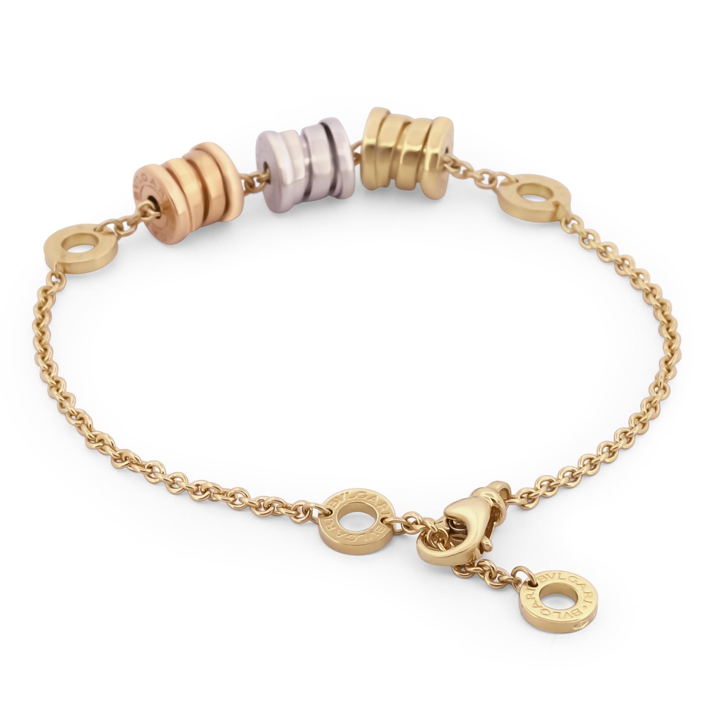 Bvlgari B.Zero1 Three-Charm Bracelet 18K Yellow Gold with Tri-Color Charms 2008