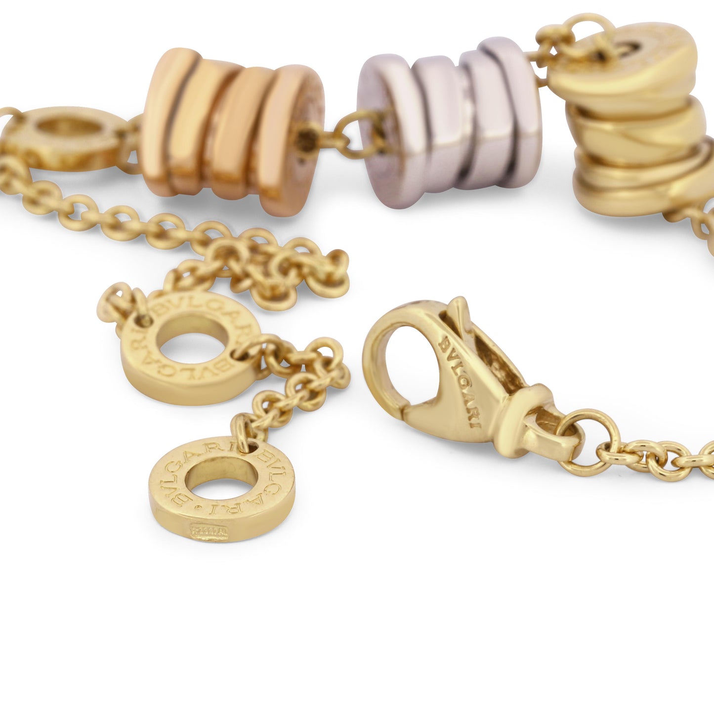 Bvlgari B.Zero1 Three-Charm Bracelet 18K Yellow Gold with Tri-Color Charms 2008