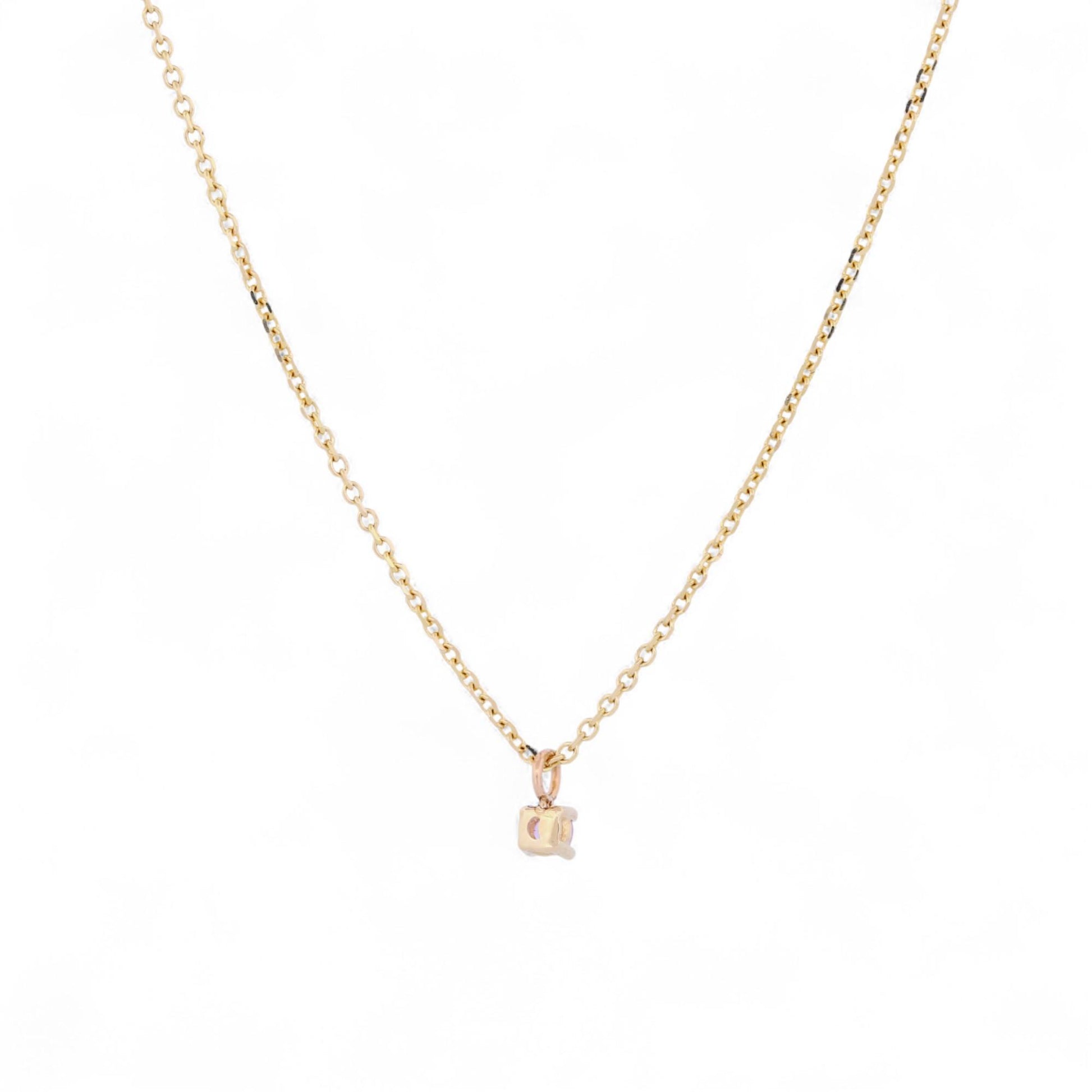 Jennifer Rivera 14k Gold Pink Sapphire Necklace – Minimalist & Handcrafted