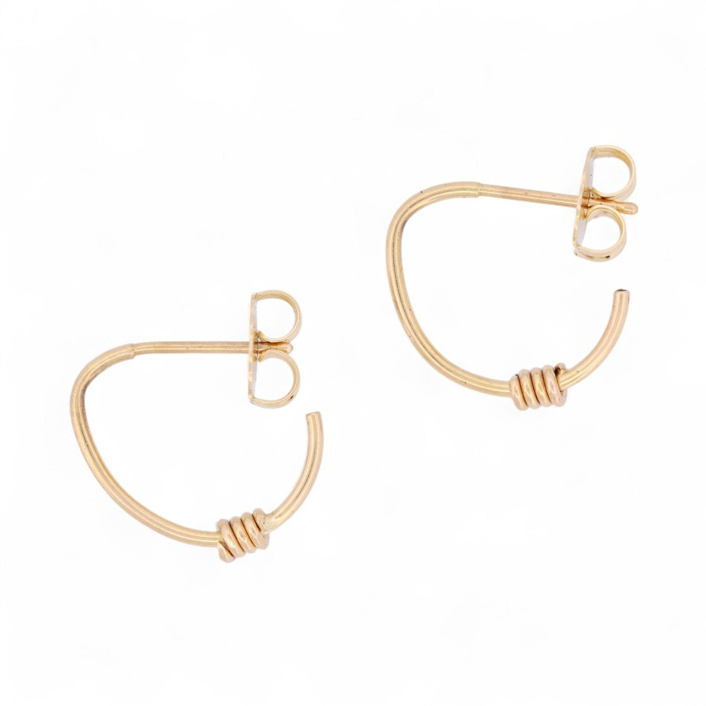18k Yellow Gold Minimalist Small Hoop Earrings