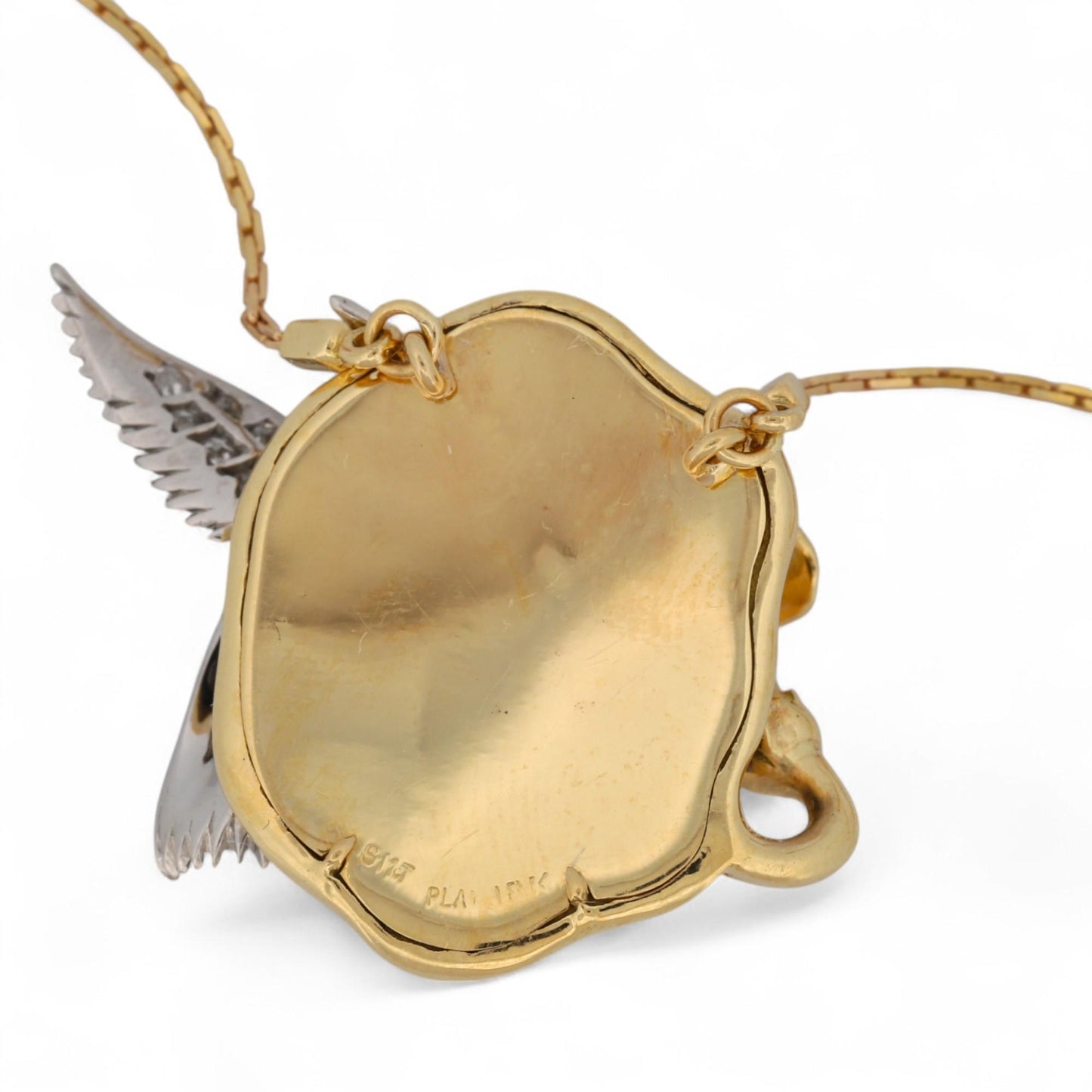 McTeigue & Schuler Hummingbird Pendant in Platinum & 18K Gold with Diamonds