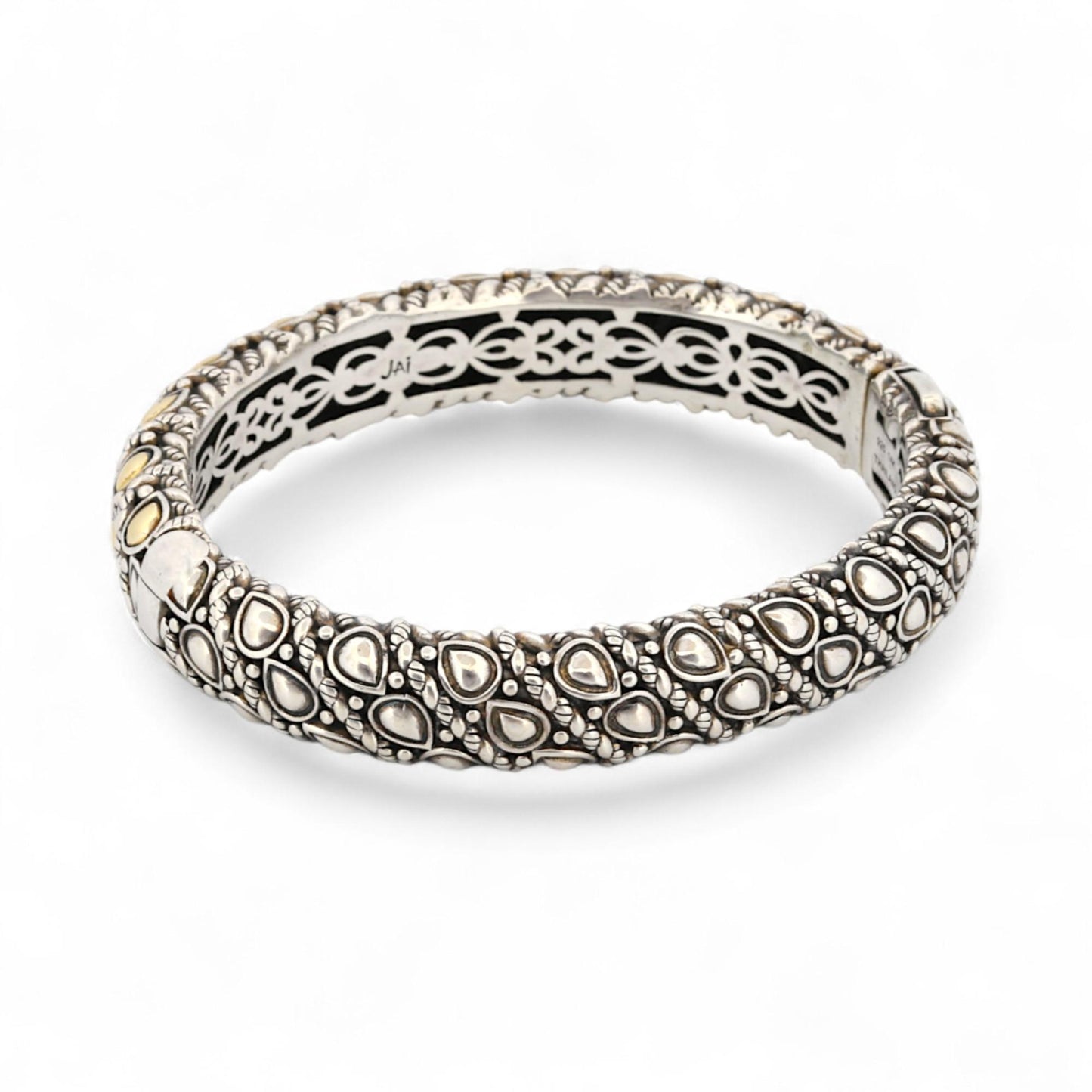 JAI by John Hardy Lotus Petal Bangle in 14K Gold & Sterling Silver