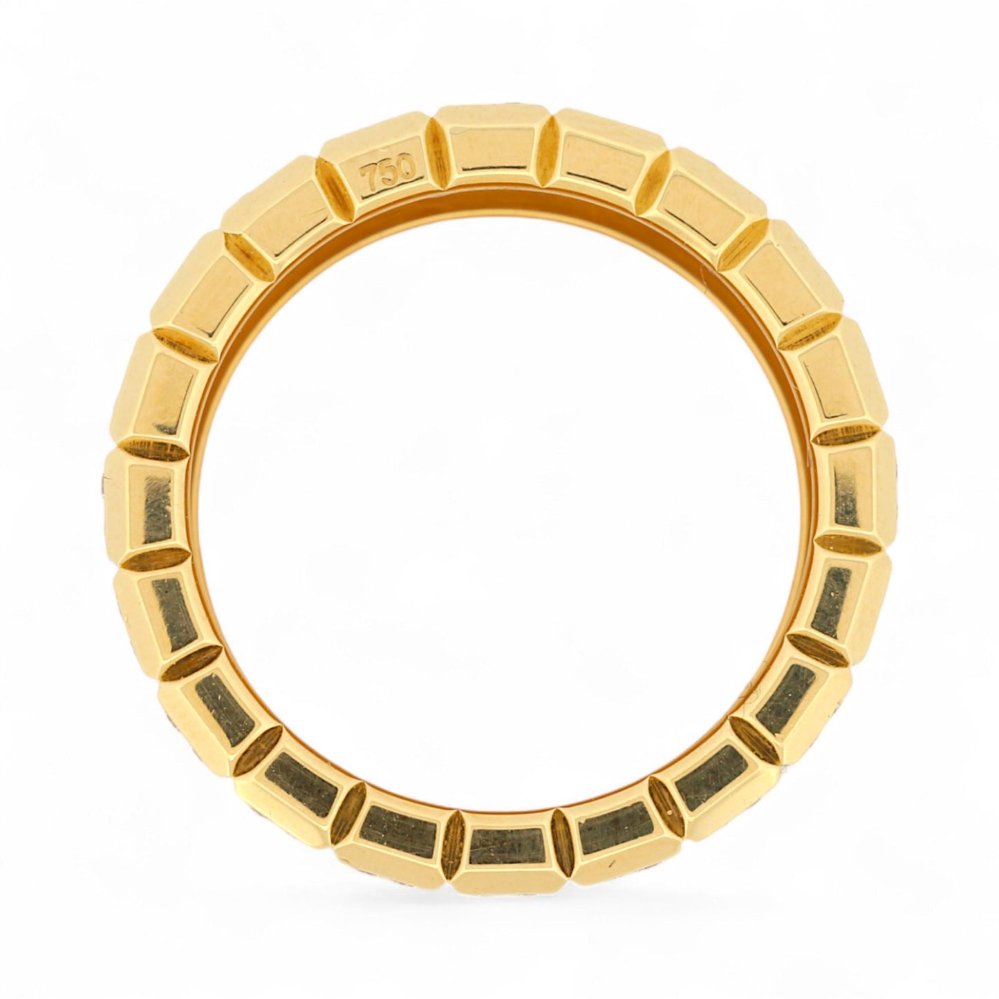 Rare Chopard Ice Cube 4-Row Pavé Diamond Ring in 18K Yellow Gold – Size 7.5