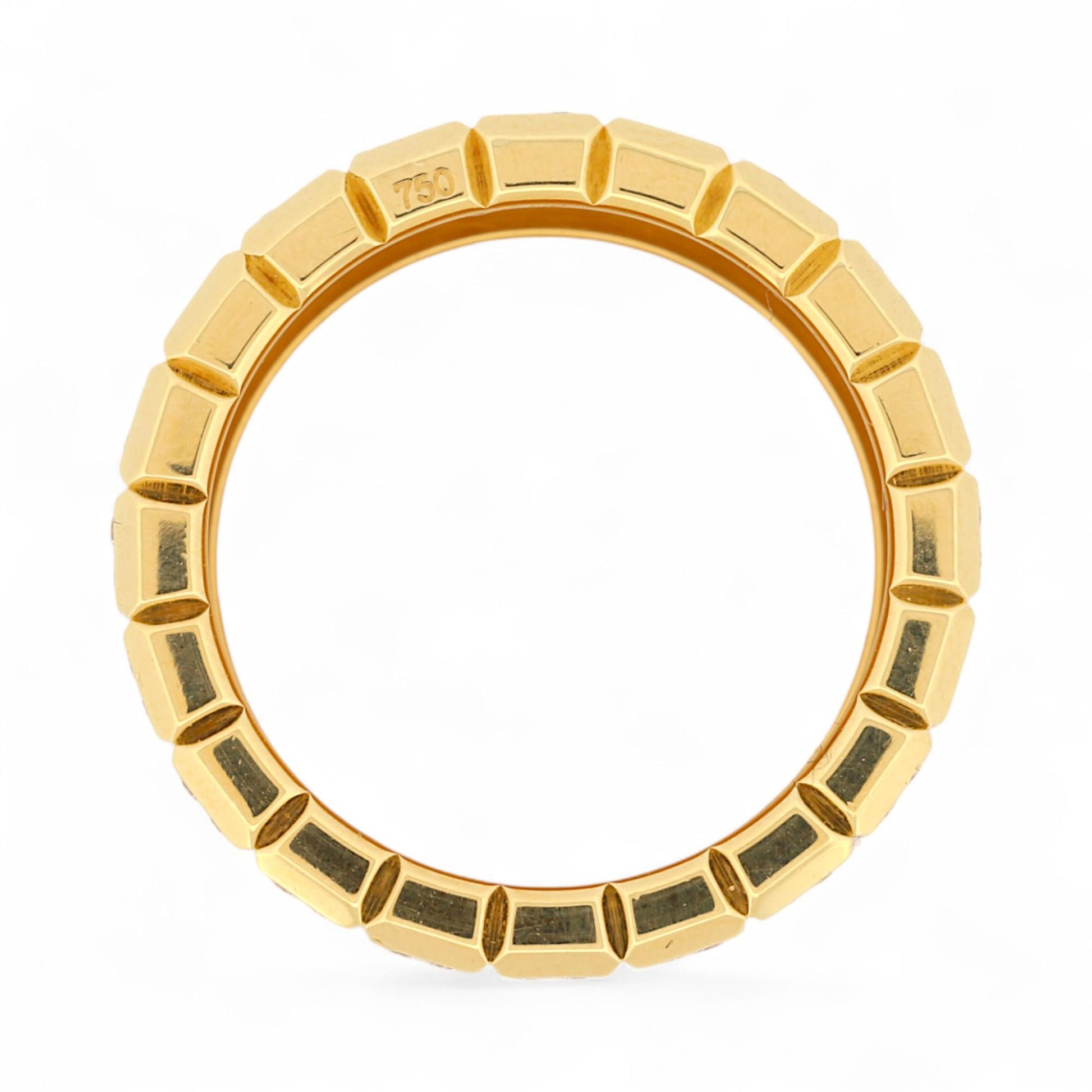 Rare Chopard Ice Cube 4-Row Pavé Diamond Ring in 18K Yellow Gold – Size 7.5