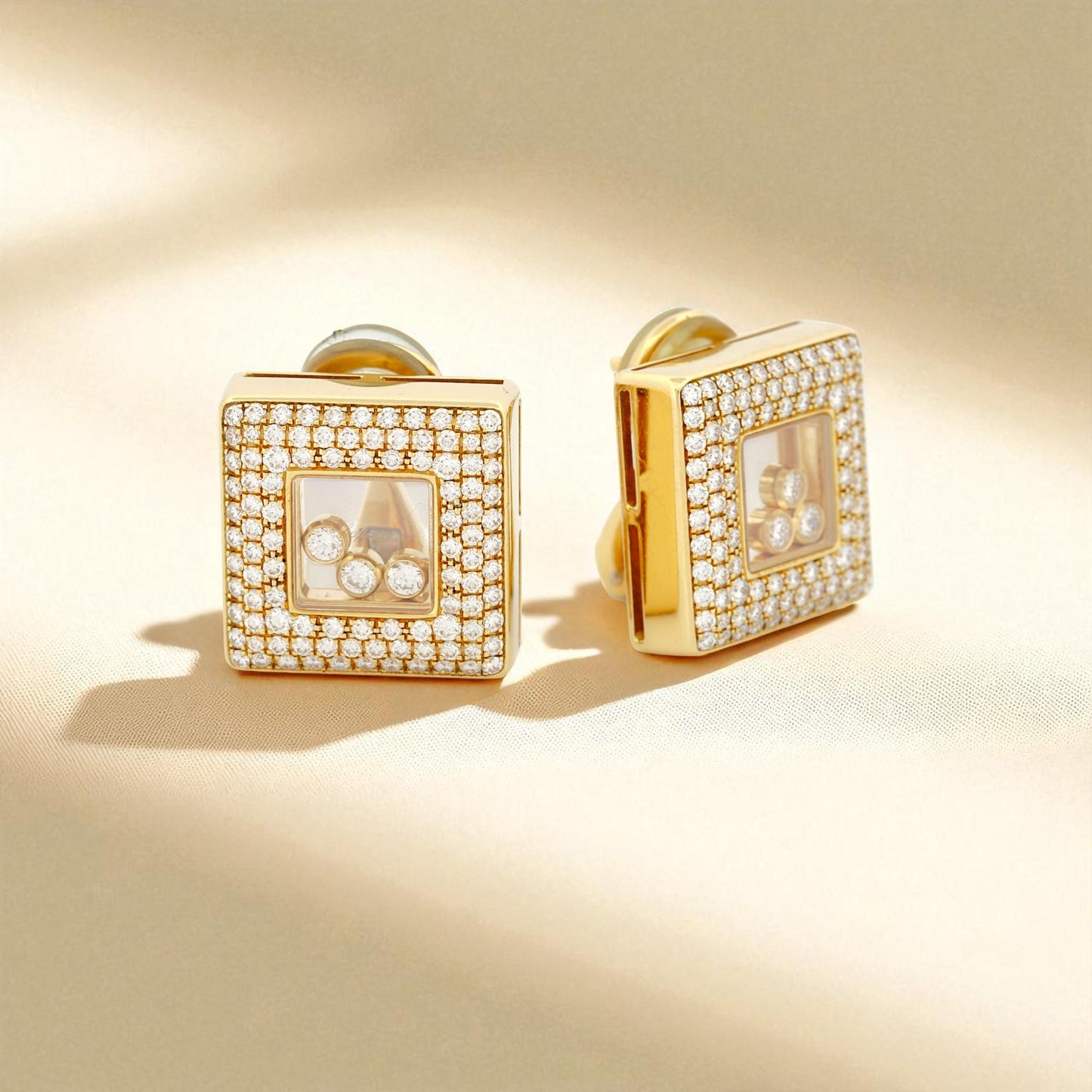 Chopard Happy Diamonds Large Earrings in 18K Yellow Gold 84/2768-20