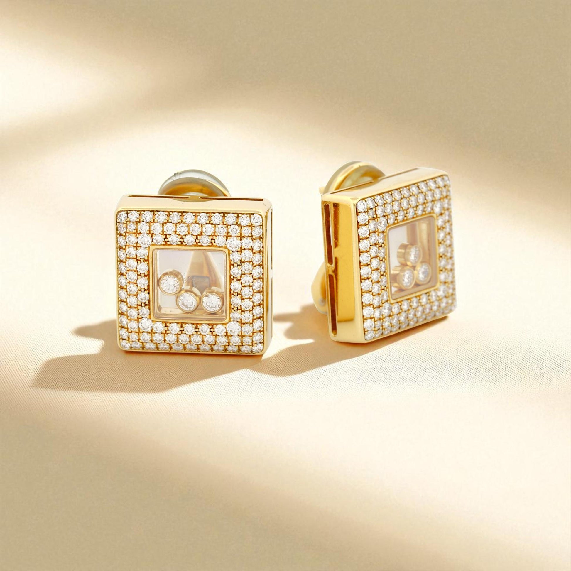 Chopard Happy Diamonds Large Earrings in 18K Yellow Gold 84/2768-20