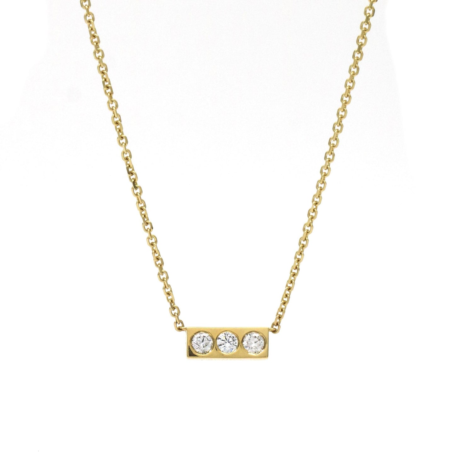 Jennifer Rivera Minimo Necklace in 18k Yellow Gold with Diamonds