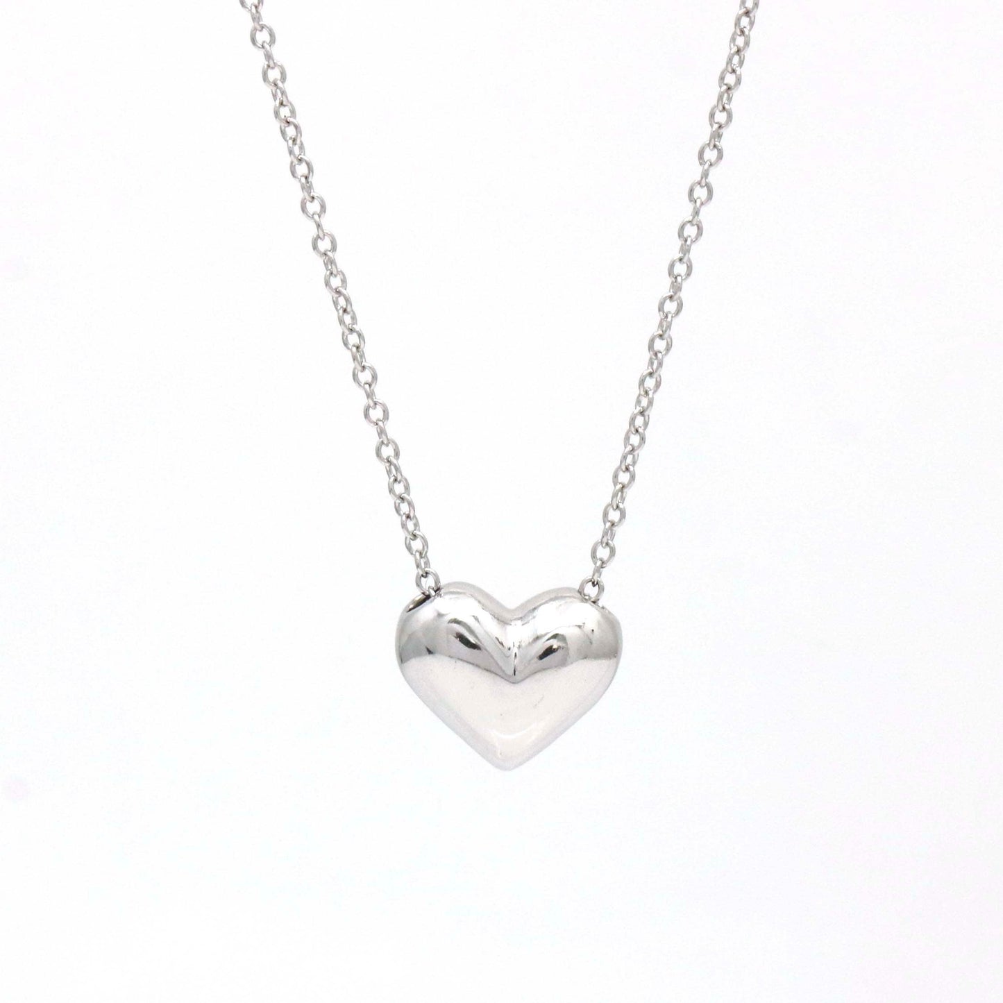 Tiffany & Co. Etoile Mini Heart Necklace in Platinum with Diamonds