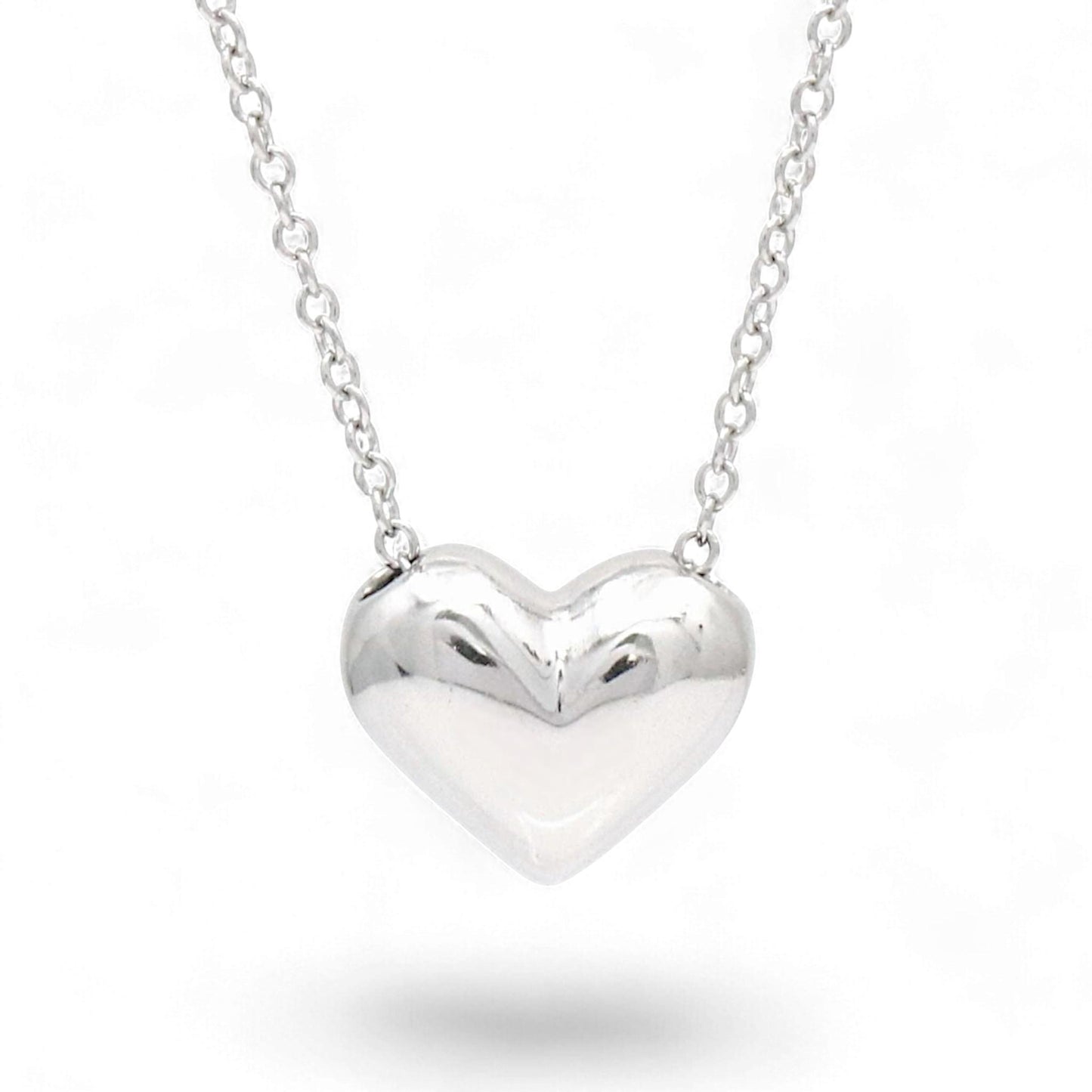 Tiffany & Co. Etoile Platinum Heart Diamond Necklace 16 Inch Mini