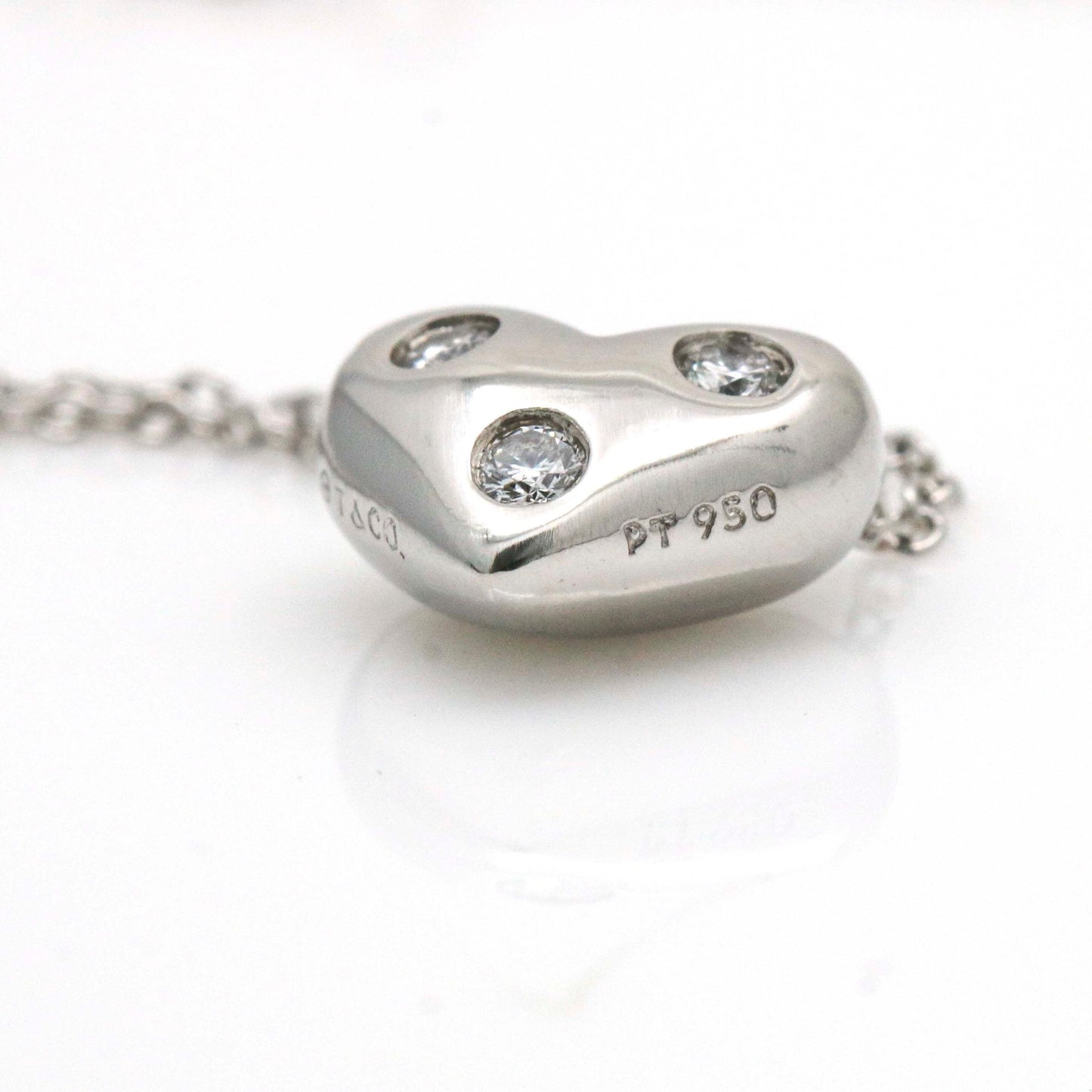 Tiffany & Co. Etoile Mini Heart Necklace in Platinum with Diamonds