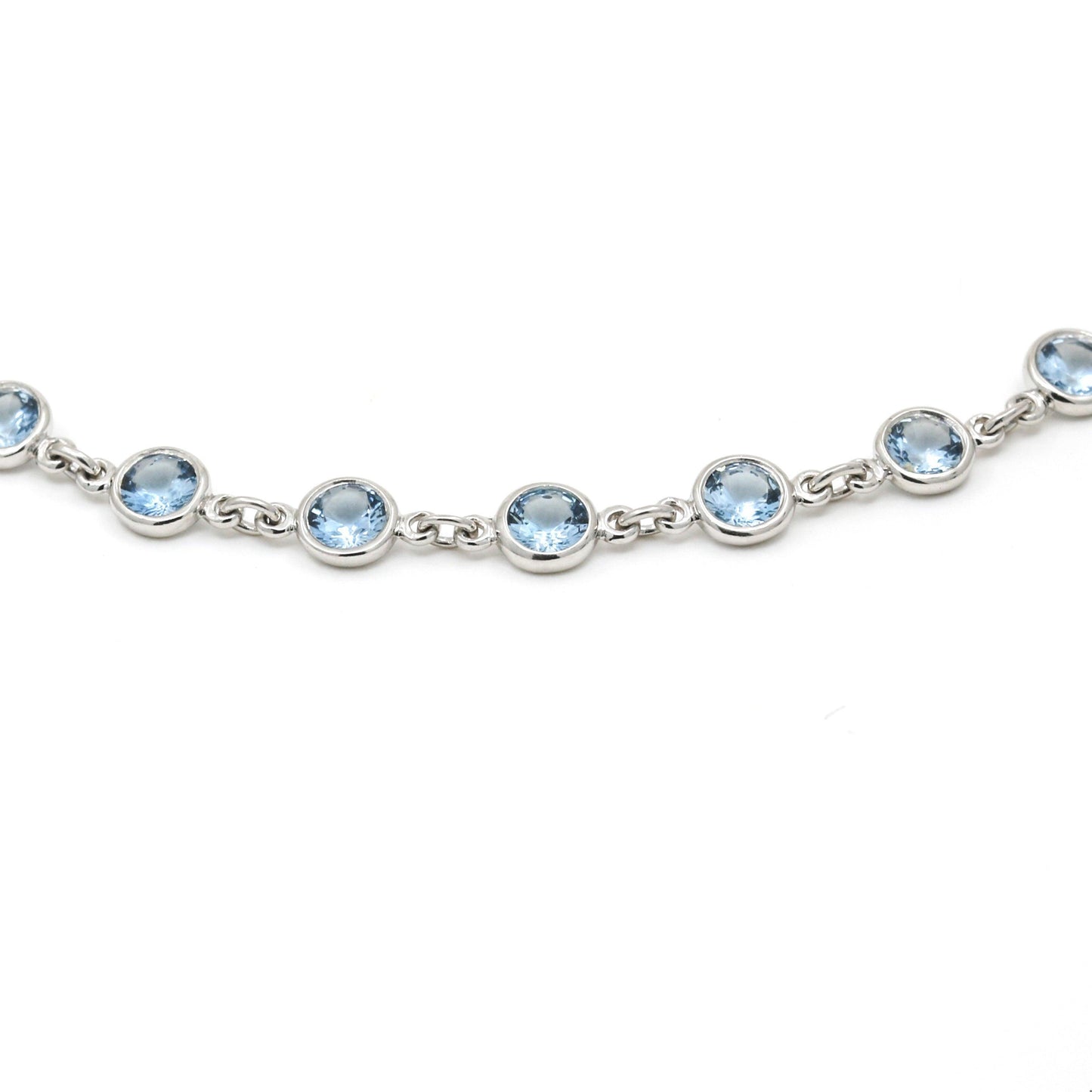 Tiffany & Co. Platinum Aquamarine Bracelet — Elsa Peretti, Serviced