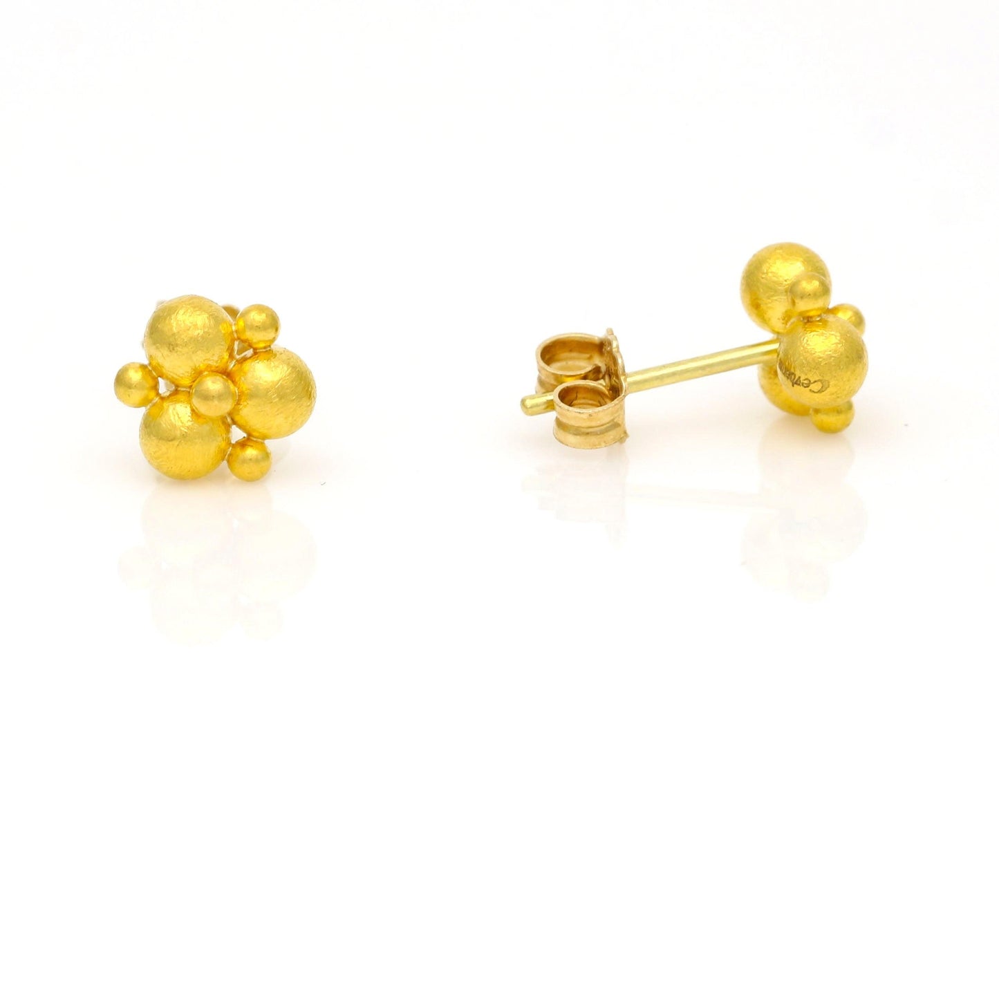 Cevherun 24k Gold Women's Stud Earrings - 31 Jewels Inc.