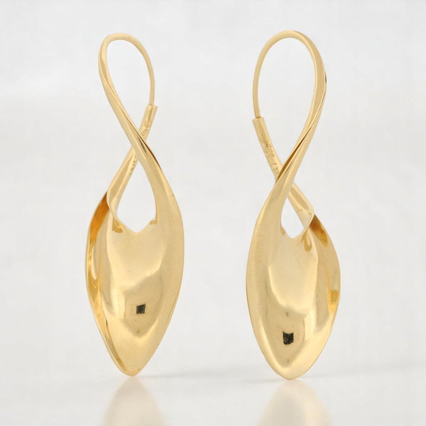 Michael Good 18k Gold Medium Half-Twist Earrings – Handcrafted Sculptural Art