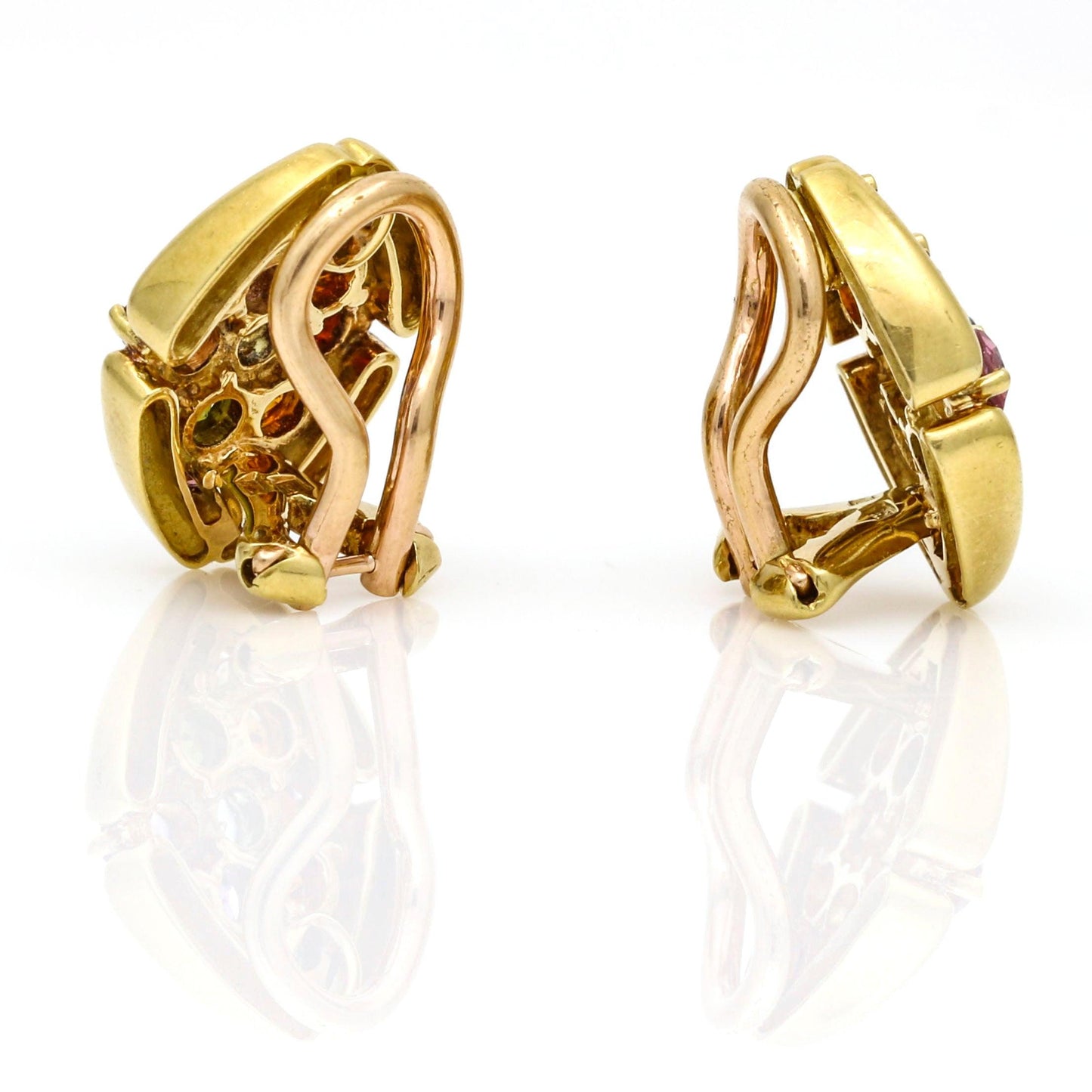 H Stern Multi-Color Gemstone Clip On Earrings in 18k Yellow Gold - 31 Jewels Inc.