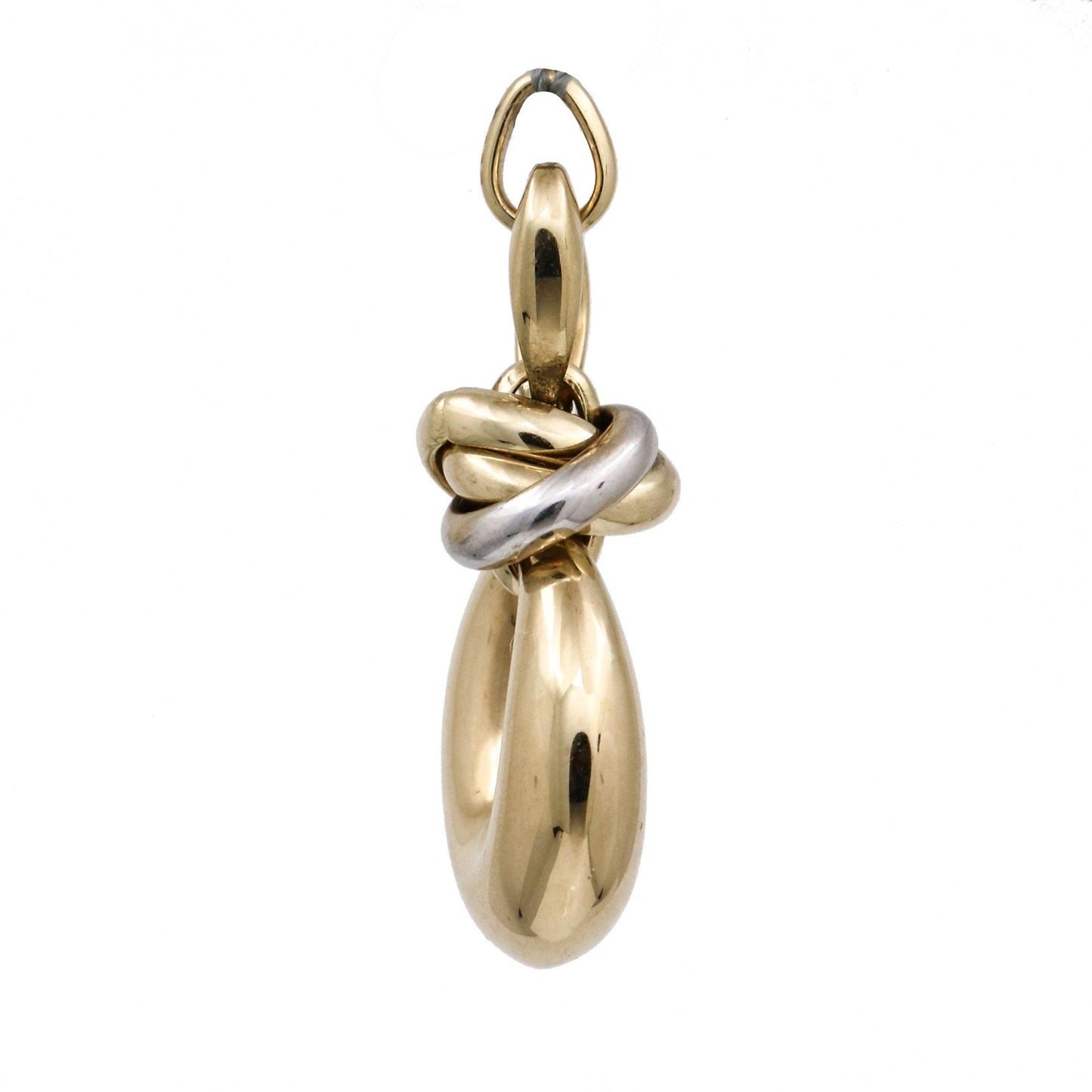 Large Knot Trinity Drop Pendant in 14k Rose White Yellow Gold - 31 Jewels Inc.