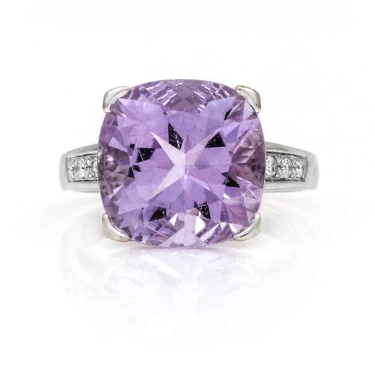 Mauboussin Gueule d'Amour Rose de France Gemstone Diamond Ring in 18k White Gold - 31 Jewels Inc.