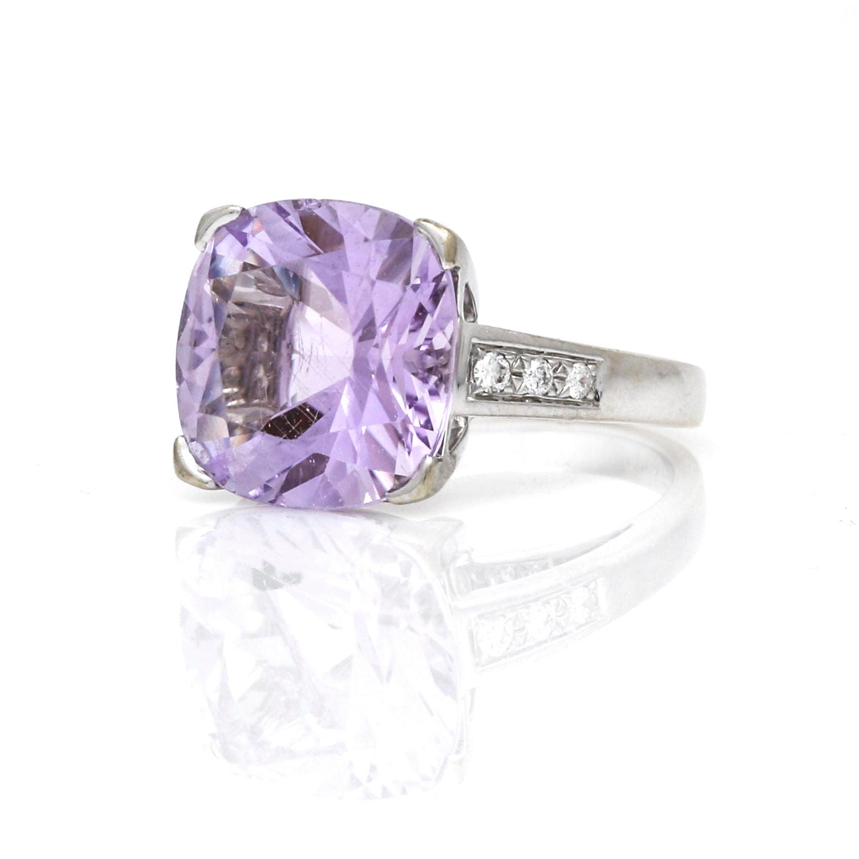 Mauboussin Gueule d'Amour Rose de France Gemstone Diamond Ring in 18k White Gold - 31 Jewels Inc.