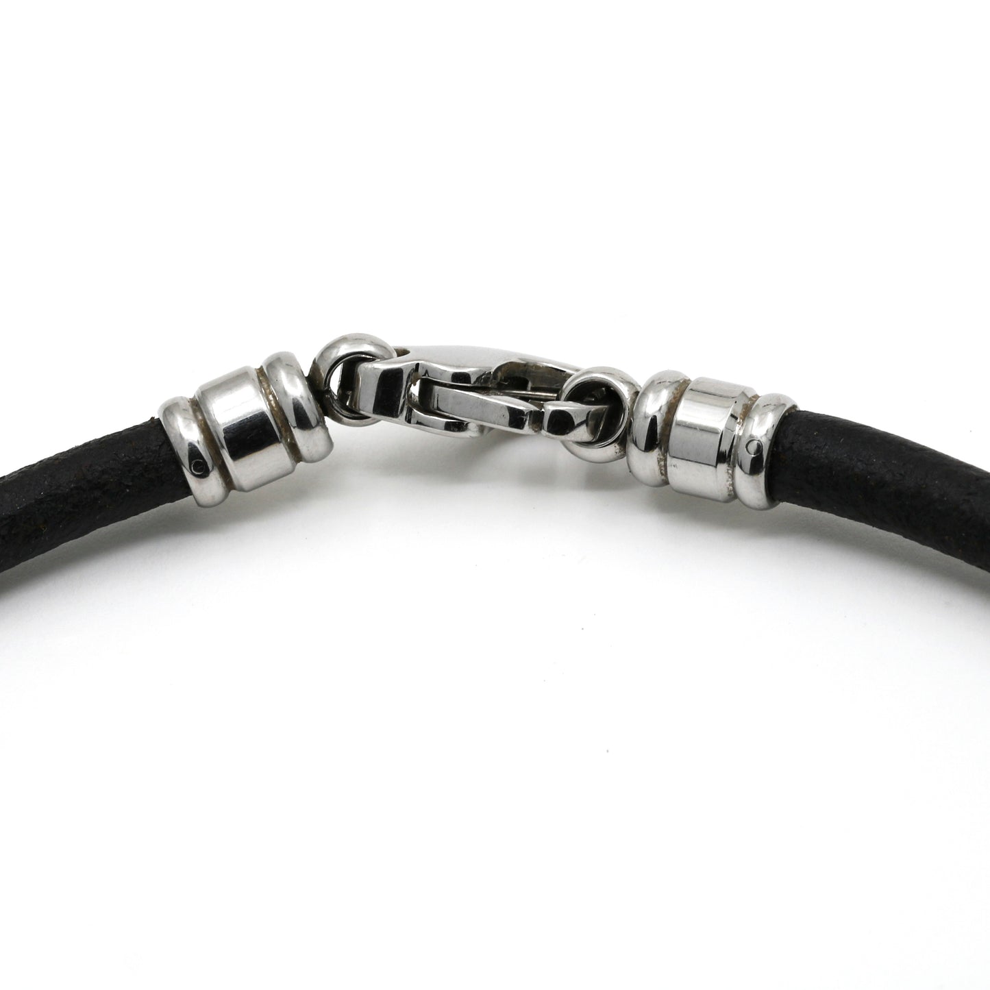 Bulgari Bulgari Reversible Pendant Leather Necklace MOP/Onyx Steel 18k Gold