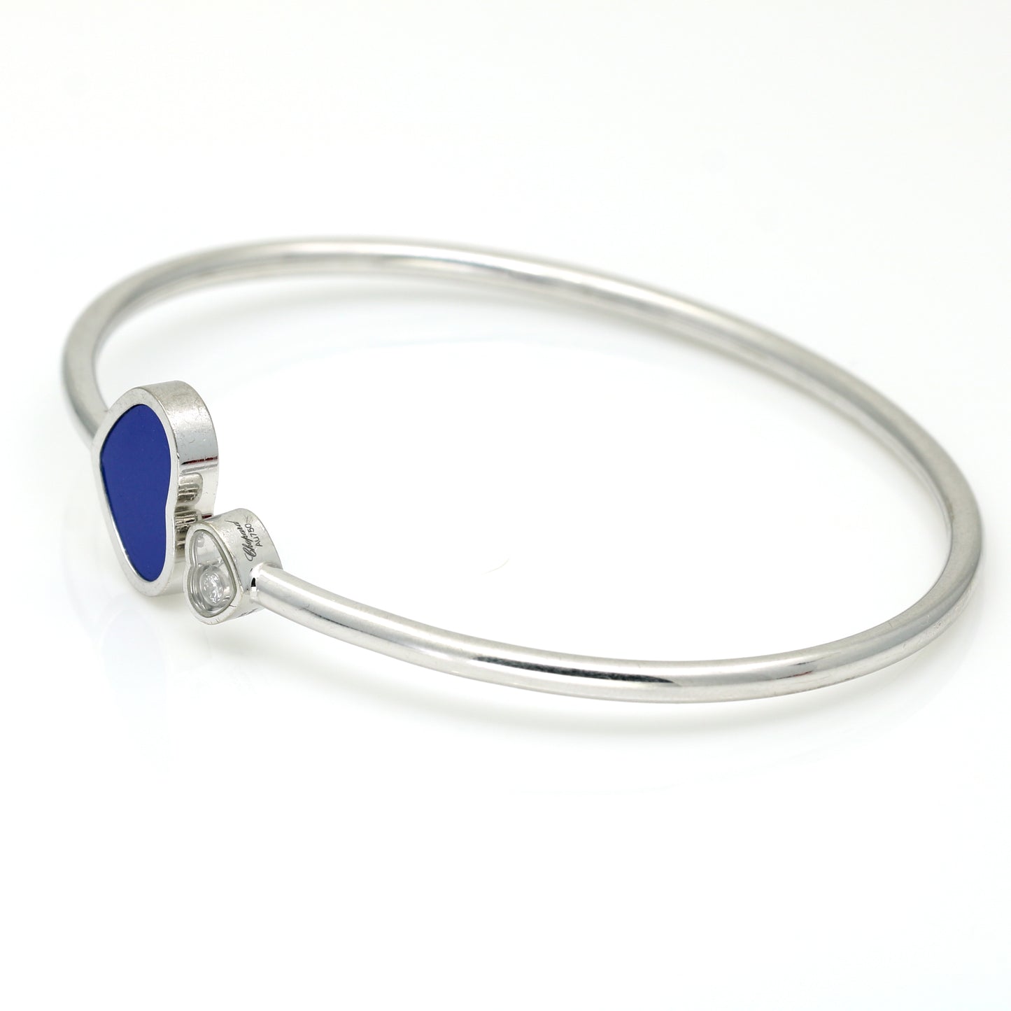 Chopard Happy Hearts Bangle Bracelet - Floating Diamond and Lapis Lazuli