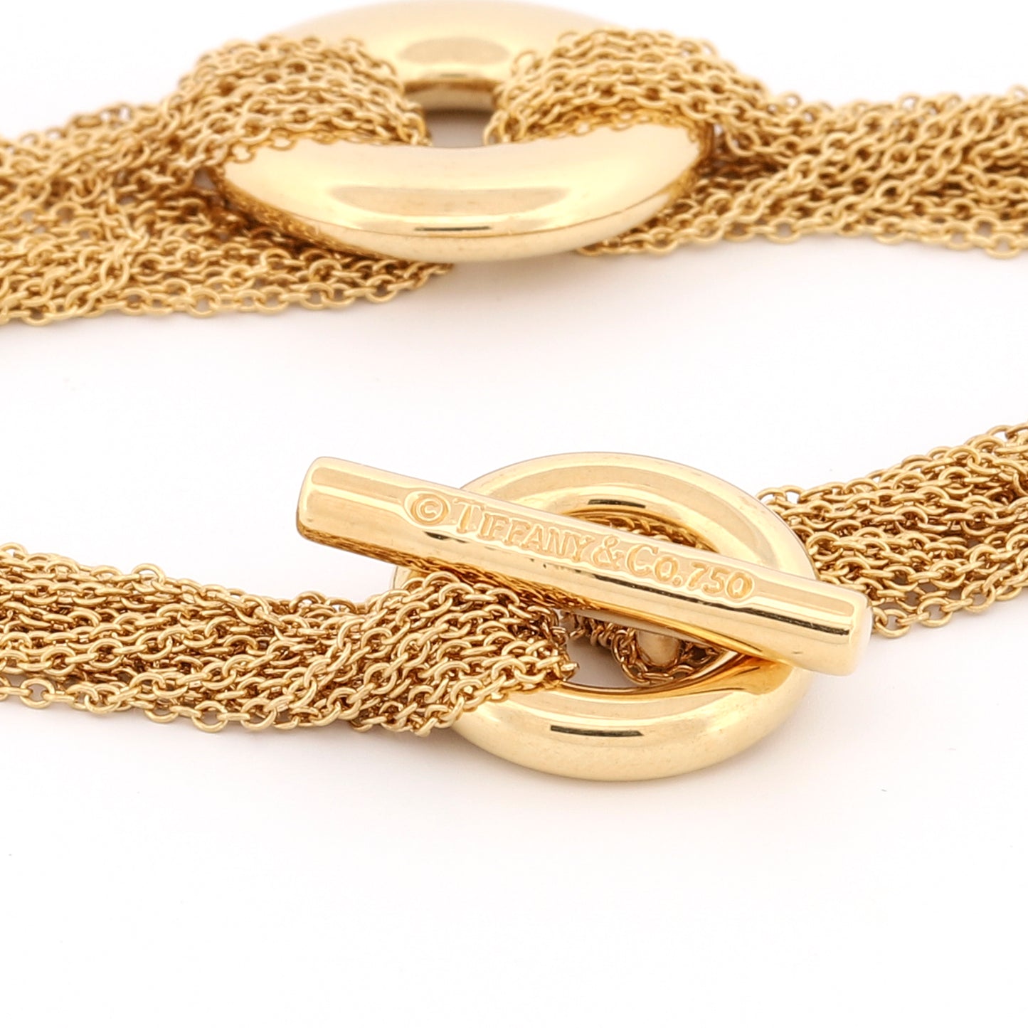 Pulsera de palanca de varias vueltas de Tiffany & Co. en oro amarillo de 18 k