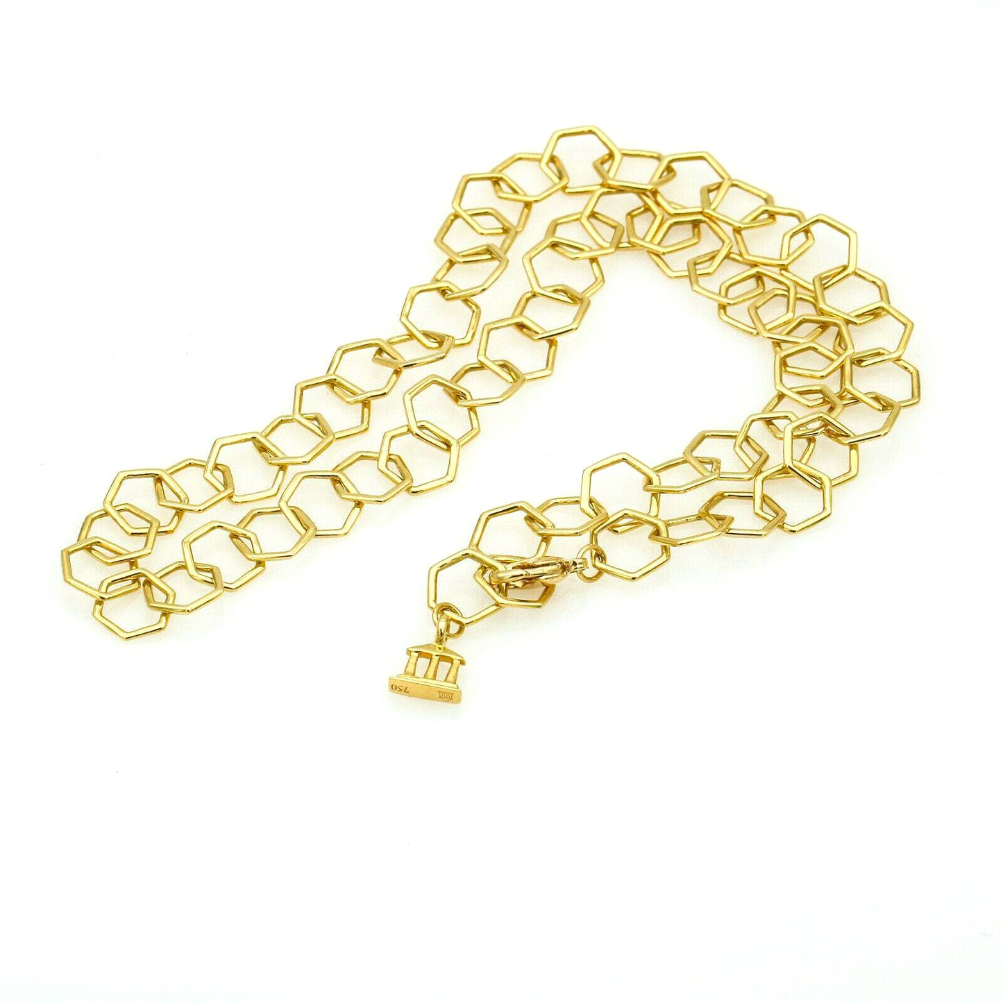 Temple St. Clair Garden Of Earthy Delights Hexagon Link Chain Necklace in 18k Yellow Gold
