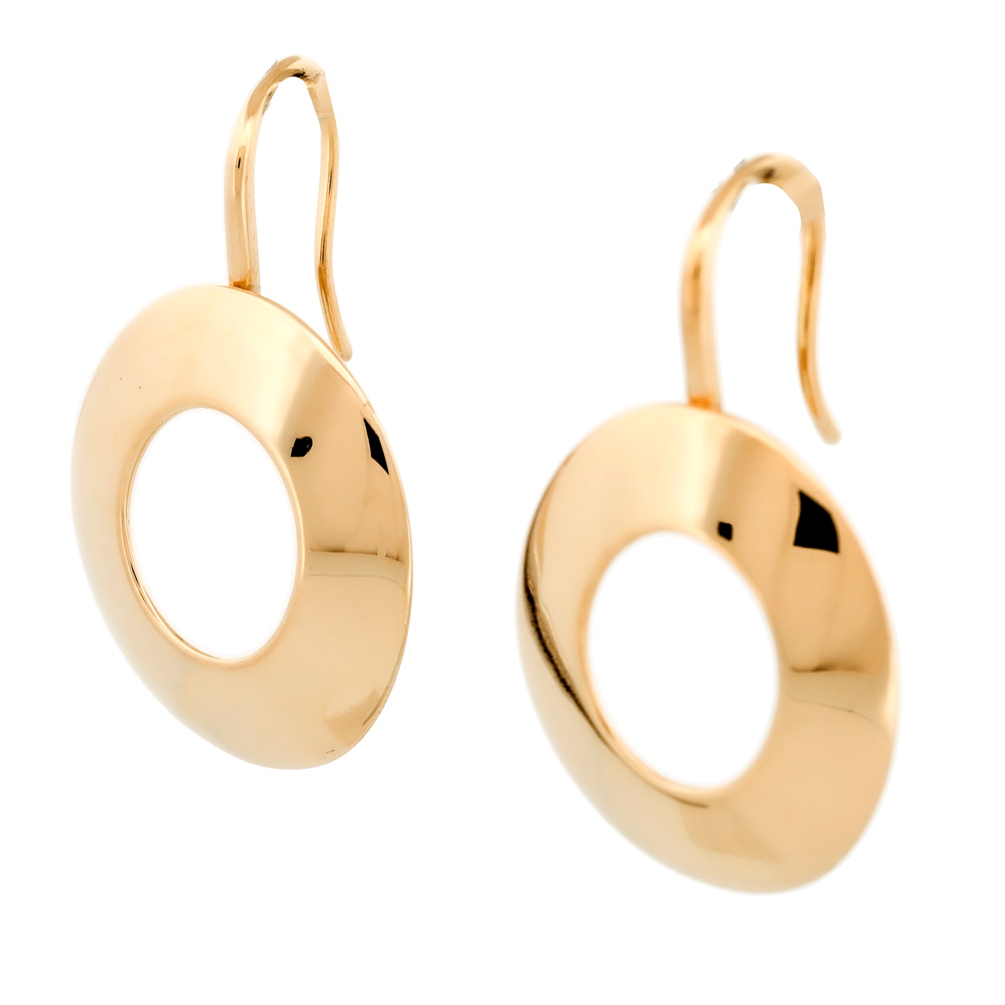 Tiffany & Co. Frank Gehry Morph Dangle Hook Earrings in 18k Yellow Gold
