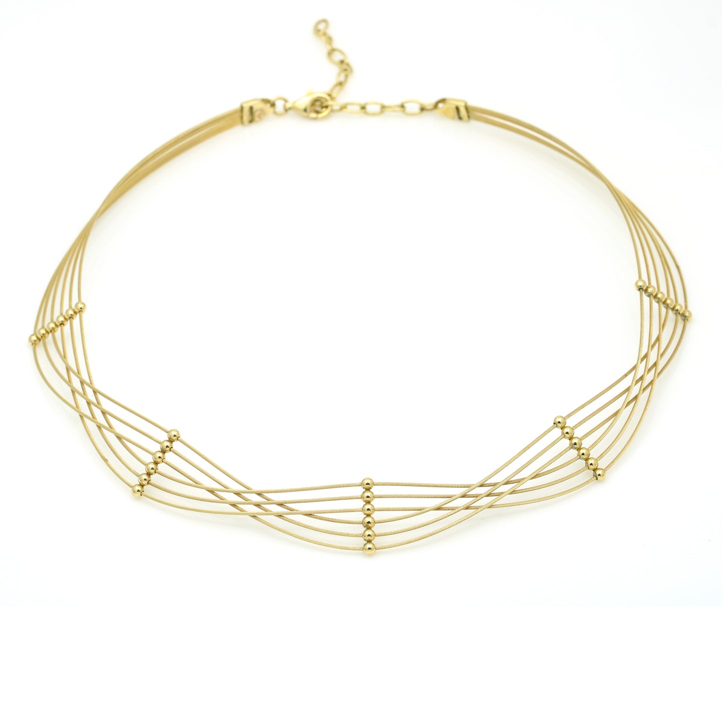 Signature MP Multi-Strand Wire Choker Necklace - 14k Yellow Gold