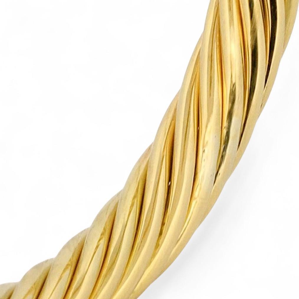 David Yurman 18K Yellow Gold Renaissance Bracelet with Gemstones 7mm
