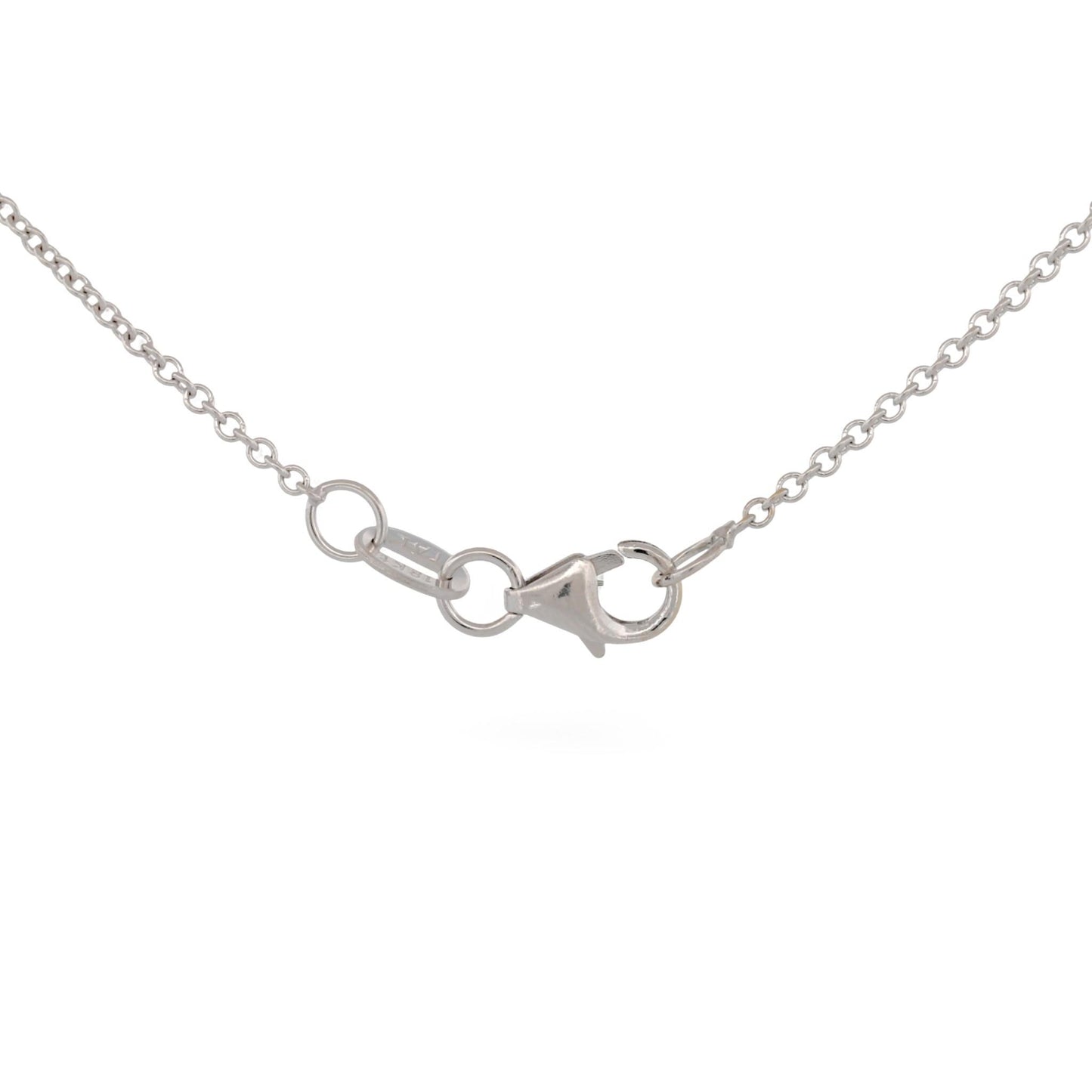 18K White Gold Brown & White Diamond Geometric Doorknocker Pendant Necklace 16″