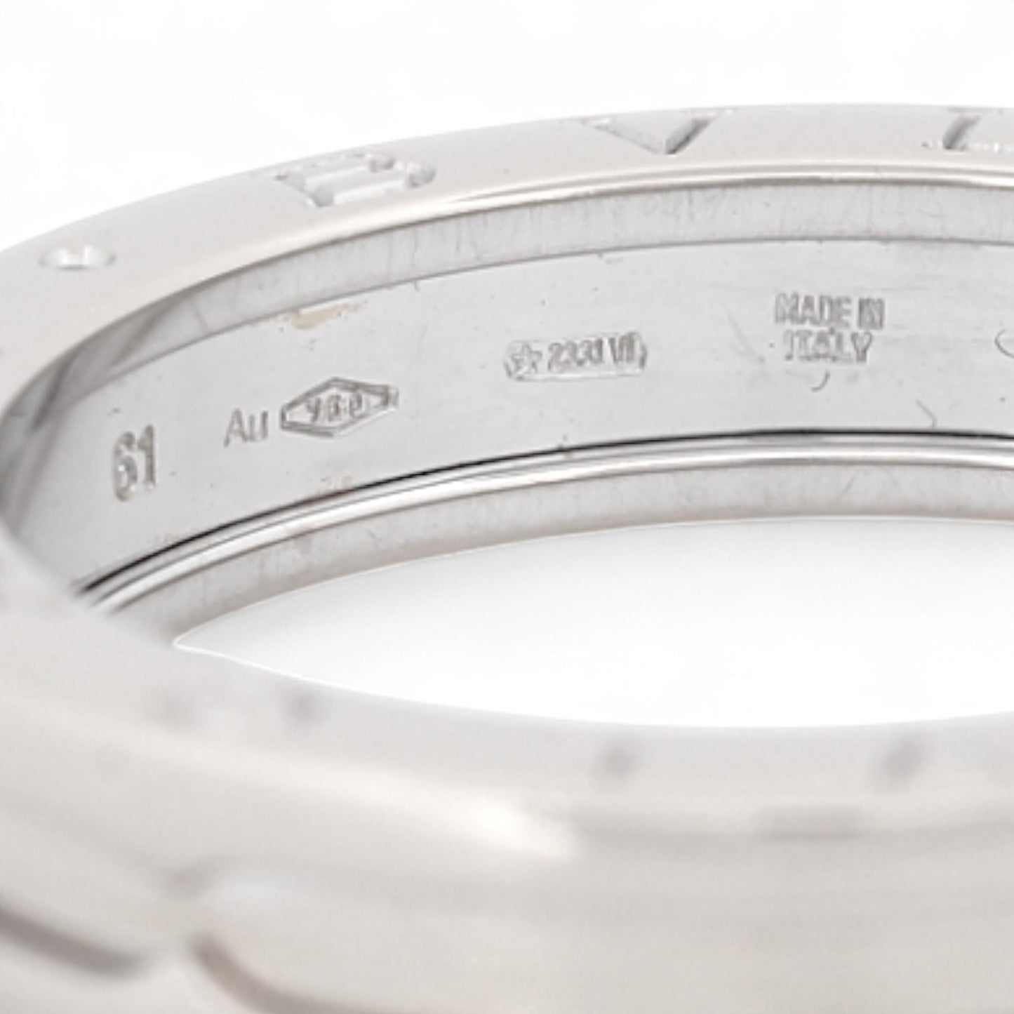 Bvlgari B.Zero1 One-Band Ring 18k White Gold Size 61