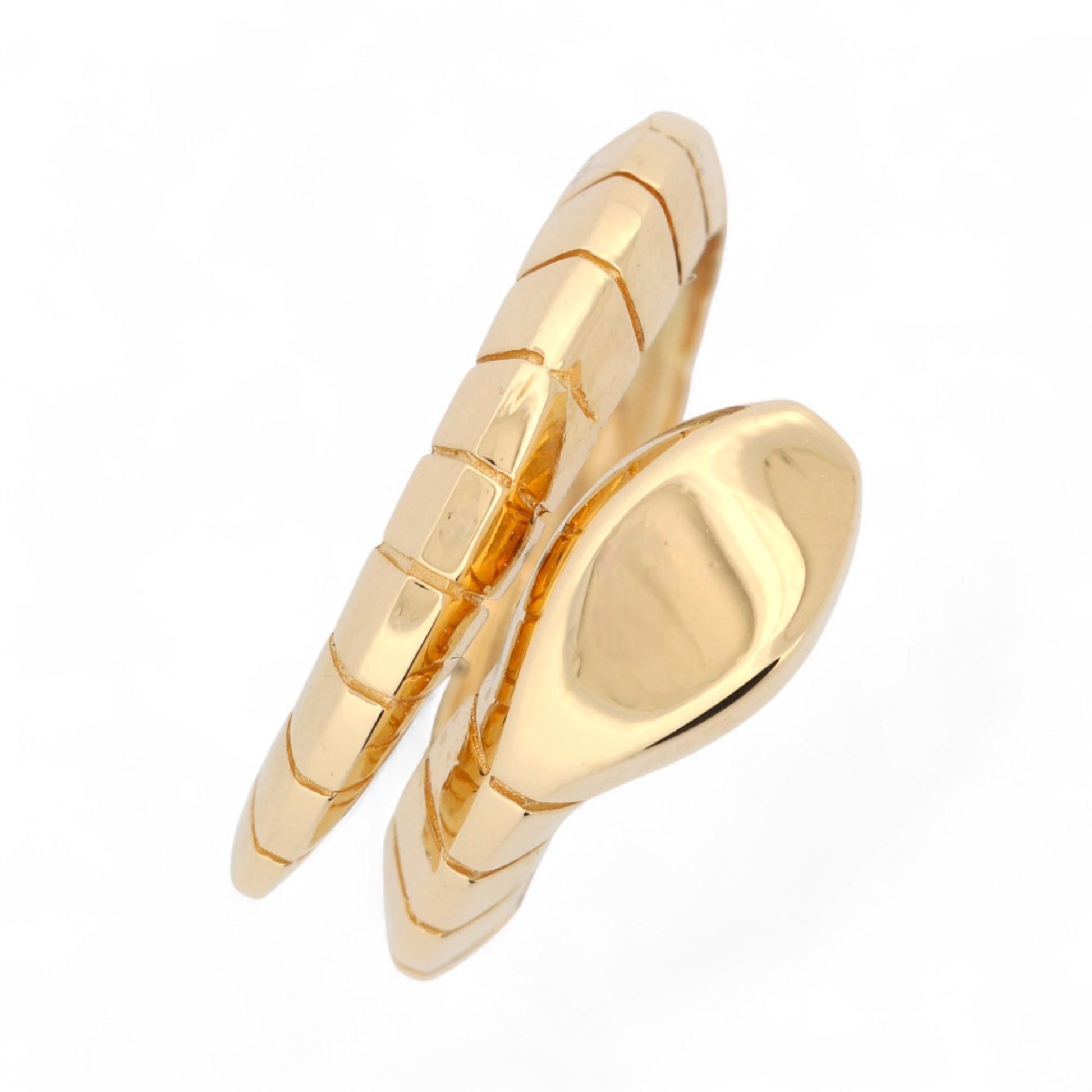 Vintage Effe-Bi Snake Wrap Band Ring 18K Yellow Gold Italian Design Size 7