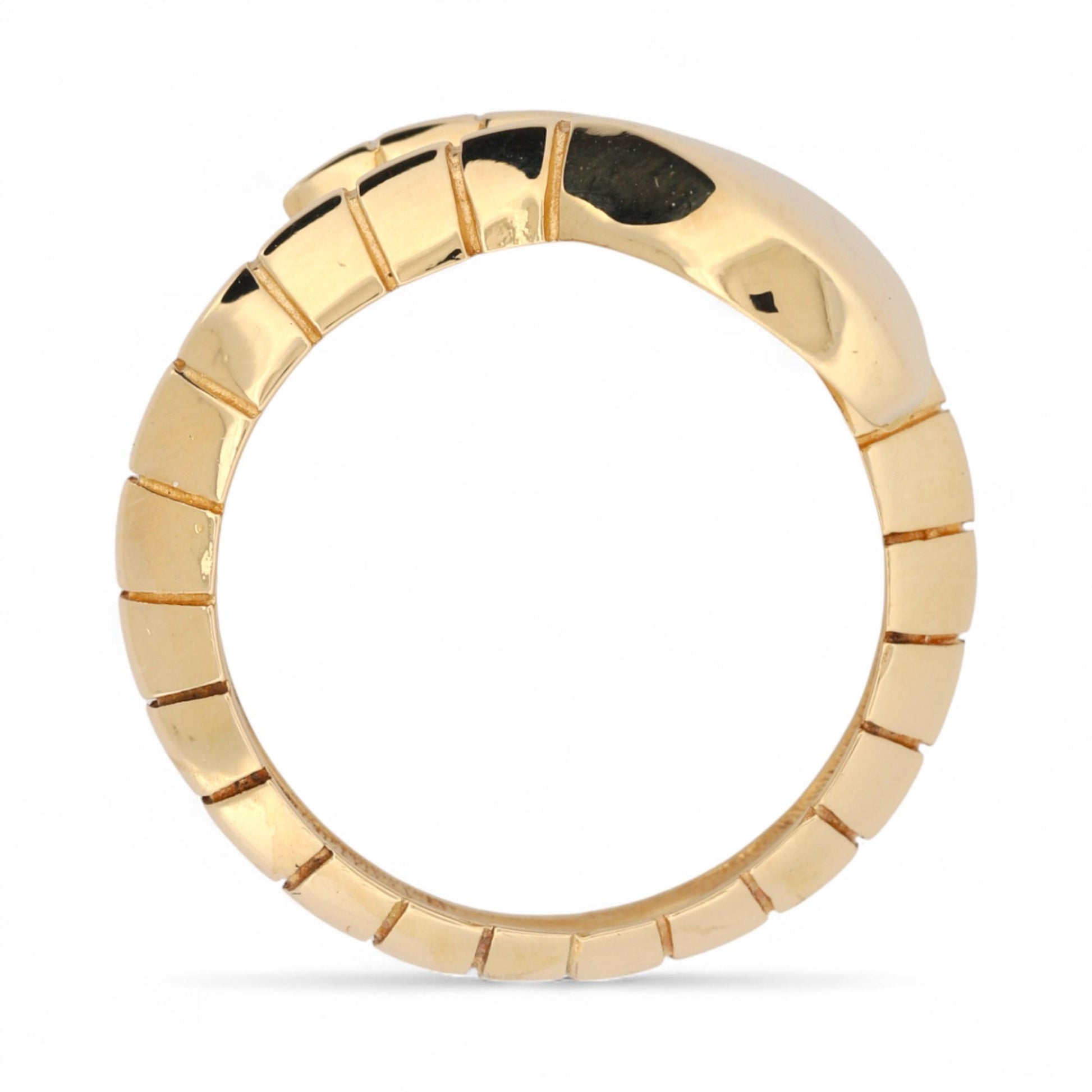 Vintage Effe-Bi Snake Wrap Band Ring 18K Yellow Gold Italian Design Size 7