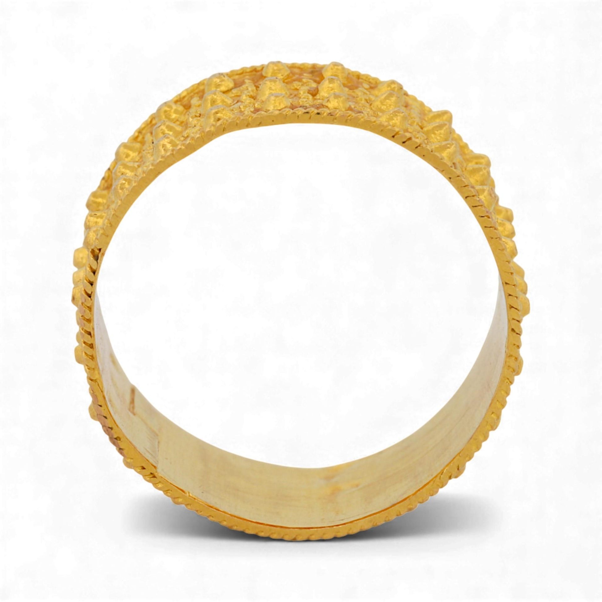 Handcrafted 22K Yellow Gold Filigree Rope Band Ring Size 7.25