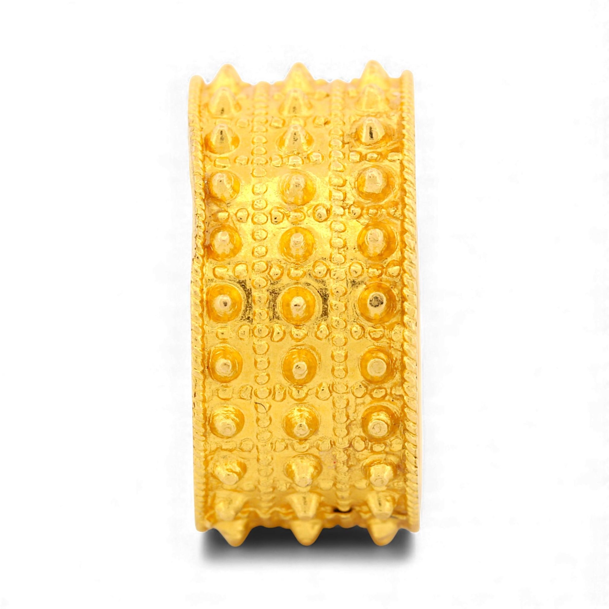 Handcrafted 22K Yellow Gold Filigree Rope Band Ring Size 7.25