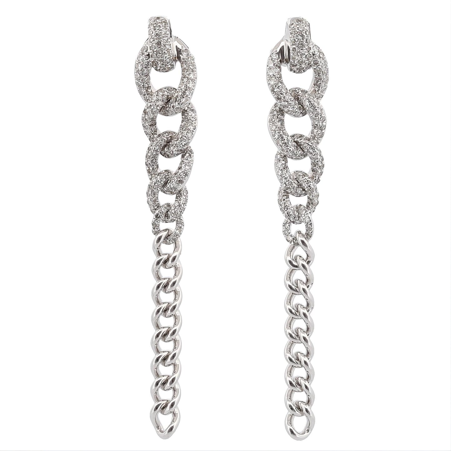 Shay Diamond 2-in-1 Gradual Drop Earrings 18K White Gold 1ctw w/Box MSRP $4,480