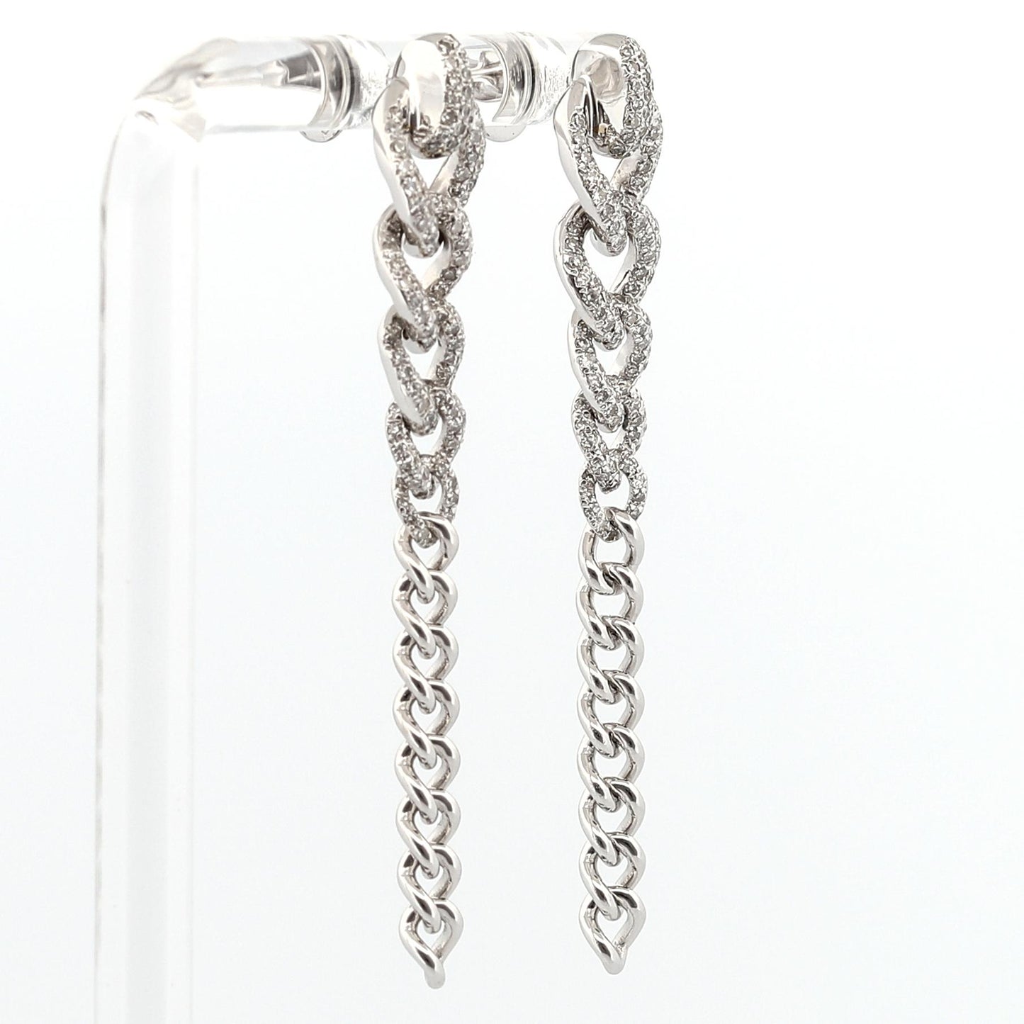 Shay Diamond 2-in-1 Gradual Drop Earrings 18K White Gold 1ctw w/Box MSRP $4,480