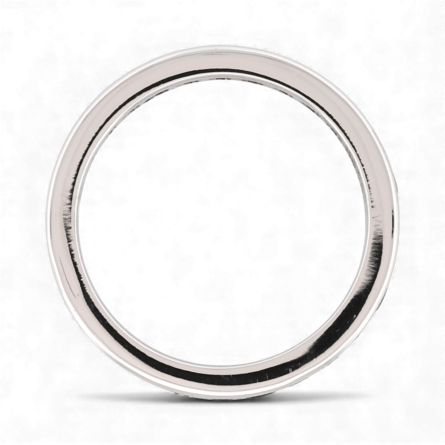 18K White Gold Blue Sapphire & Diamond Milgrain Anniversary Band 1.40ct Size 7