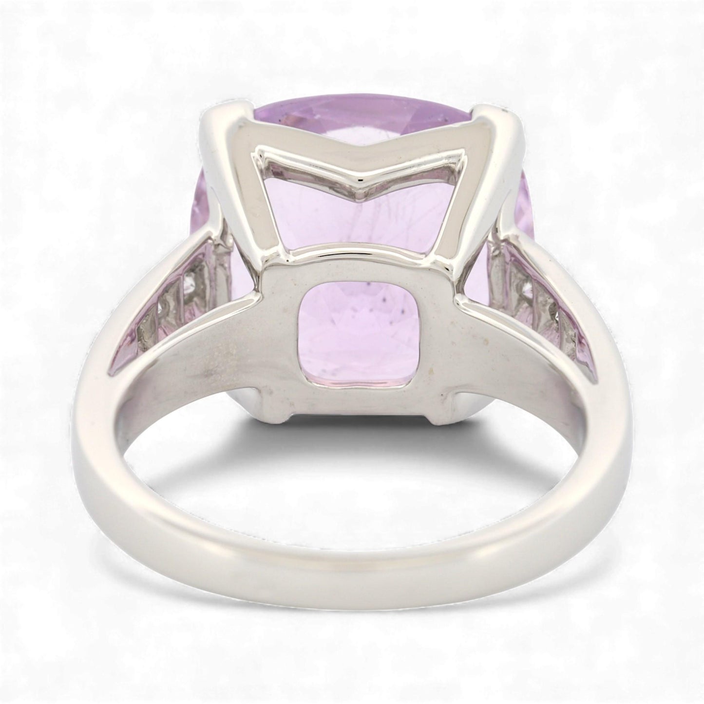 Mauboussin Gueule d’Amour 18K White Gold Rose de France & Diamond Ring