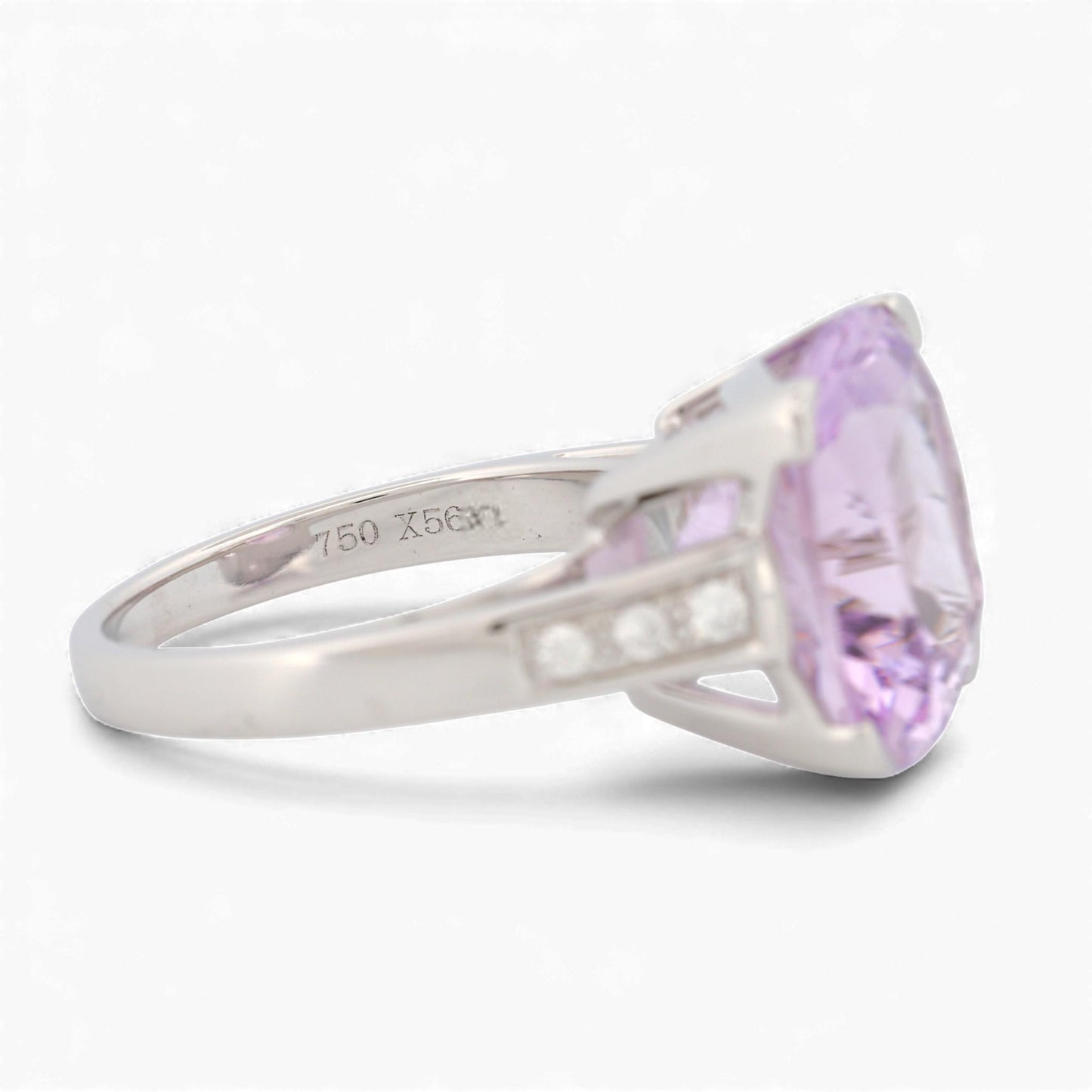 Mauboussin Gueule d’Amour 18K White Gold Rose de France & Diamond Ring