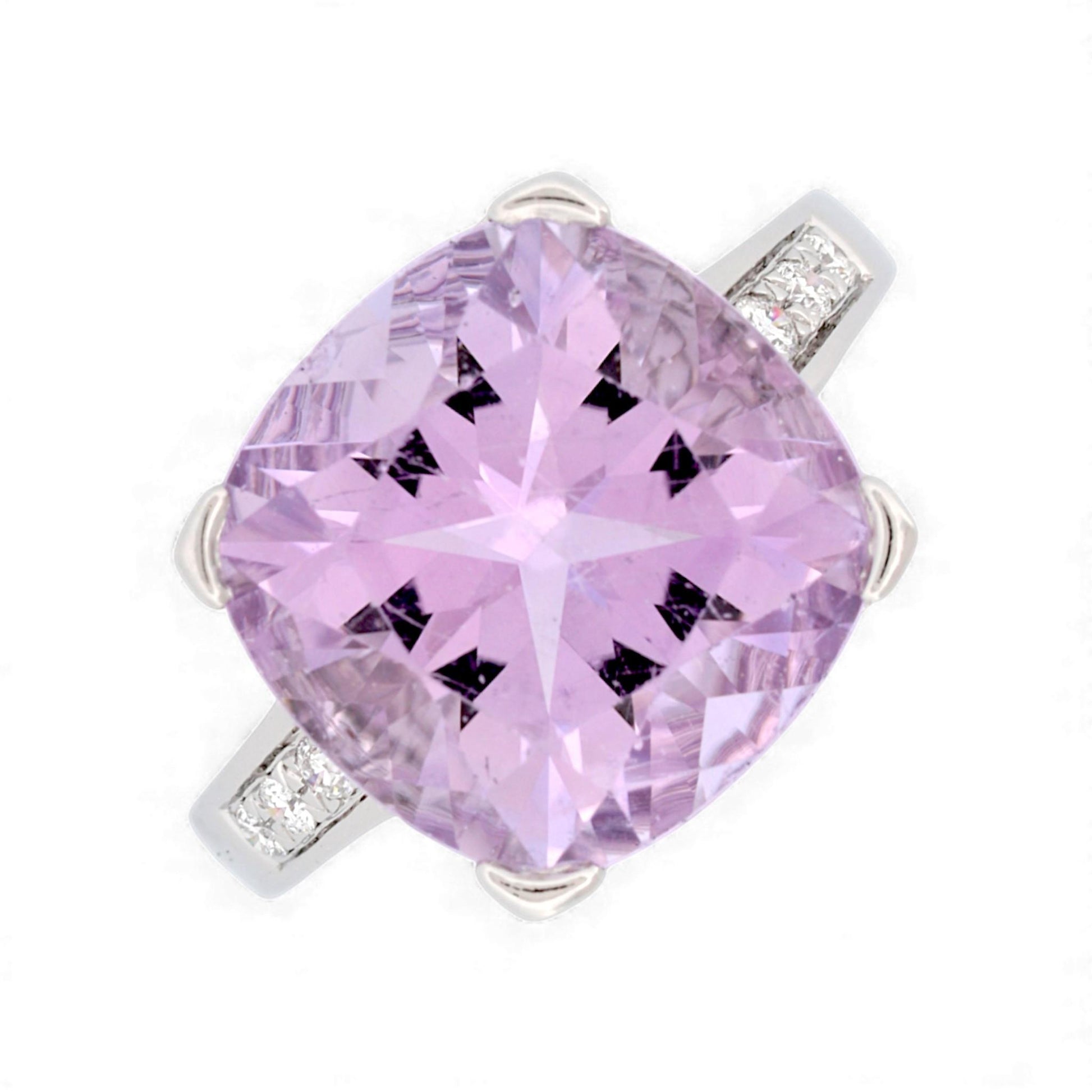 Mauboussin Gueule d’Amour 18K White Gold Rose de France & Diamond Ring