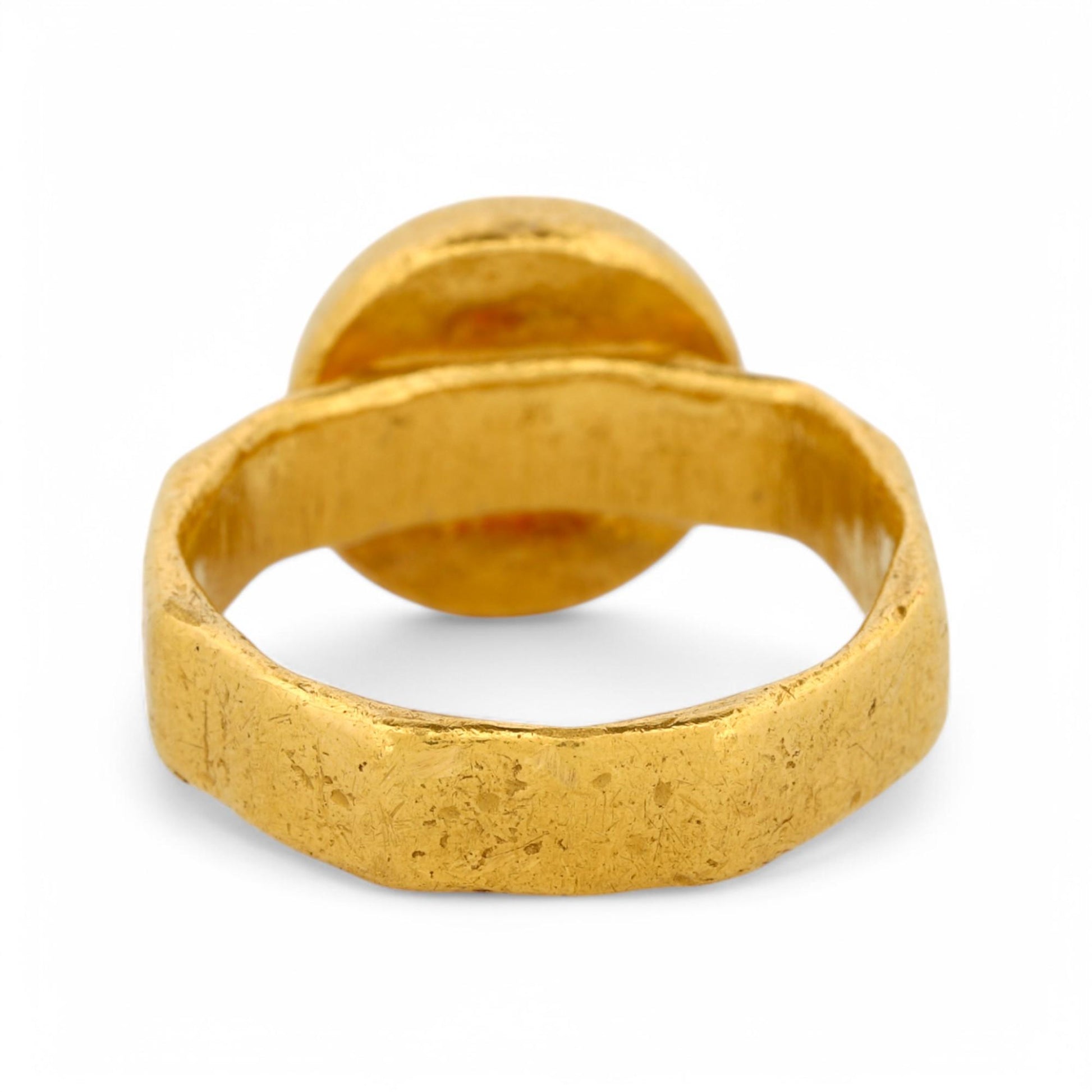 Rare Byzantine 22k Gold Marriage Ring – Antique Handmade Relic, Size 7.5