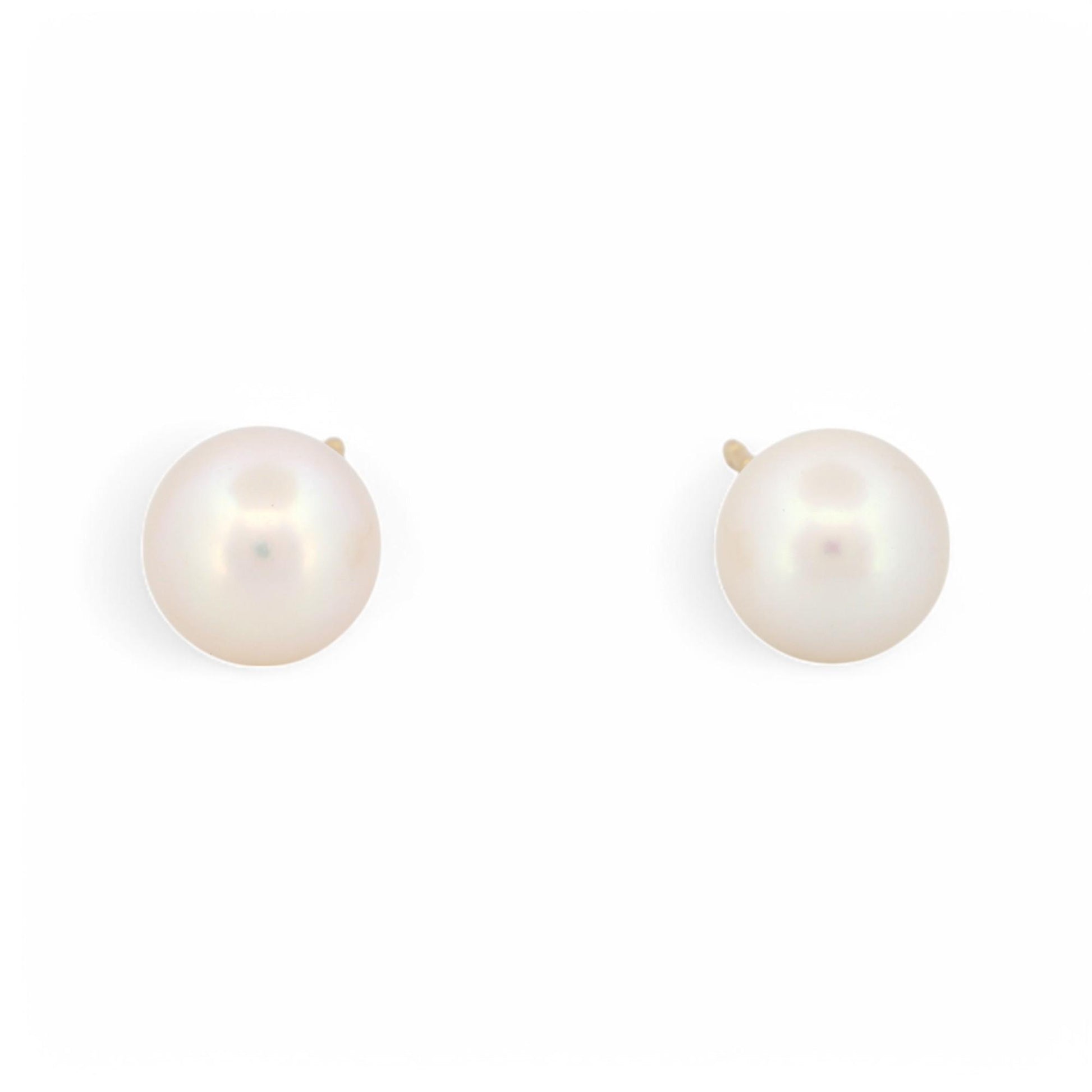 7.5mm Cultured Pearl Stud Earrings in 18k Yellow Gold