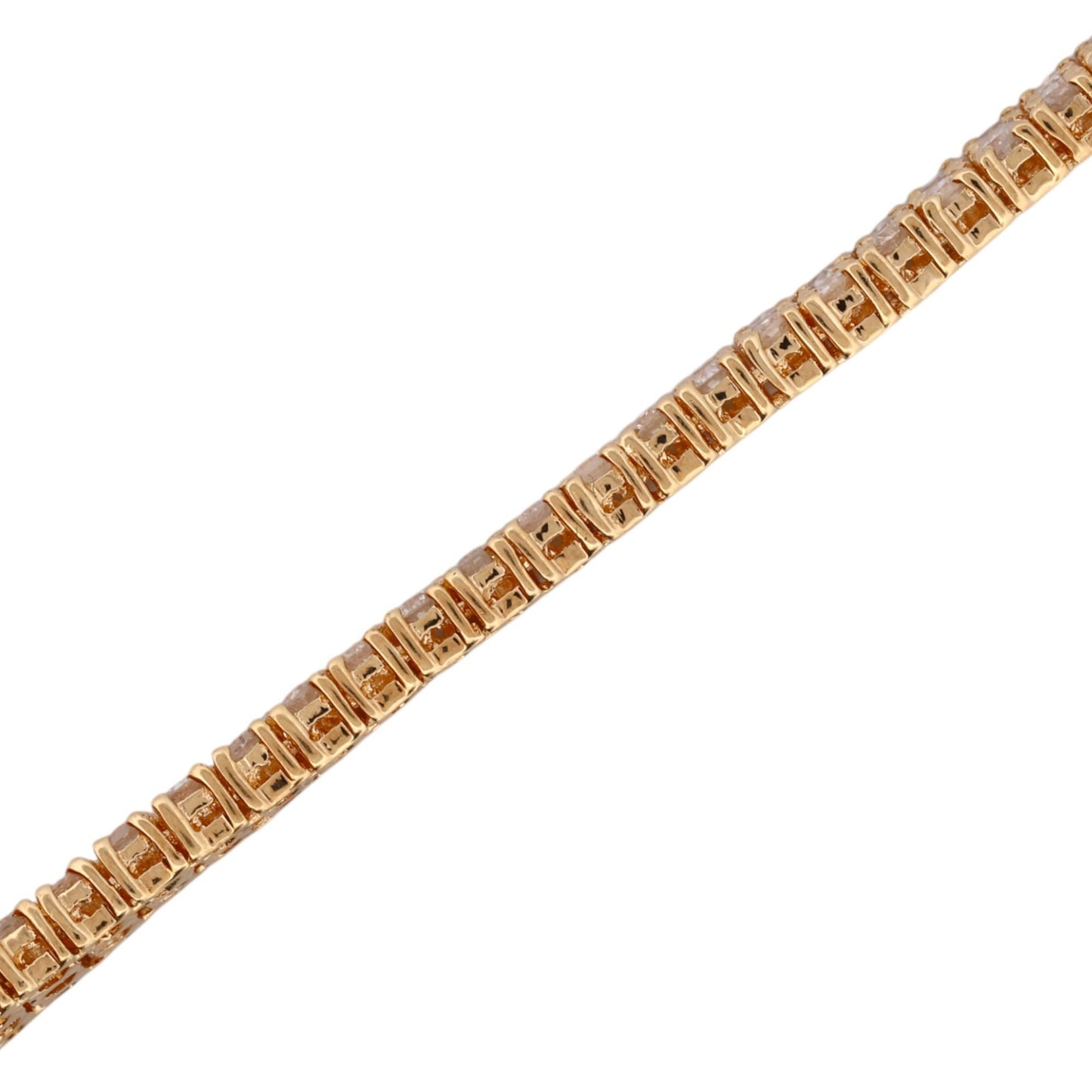 14k Gold 3-Row Diamond Tennis Bracelet – 4.5ct Natural Diamonds, 6.75”